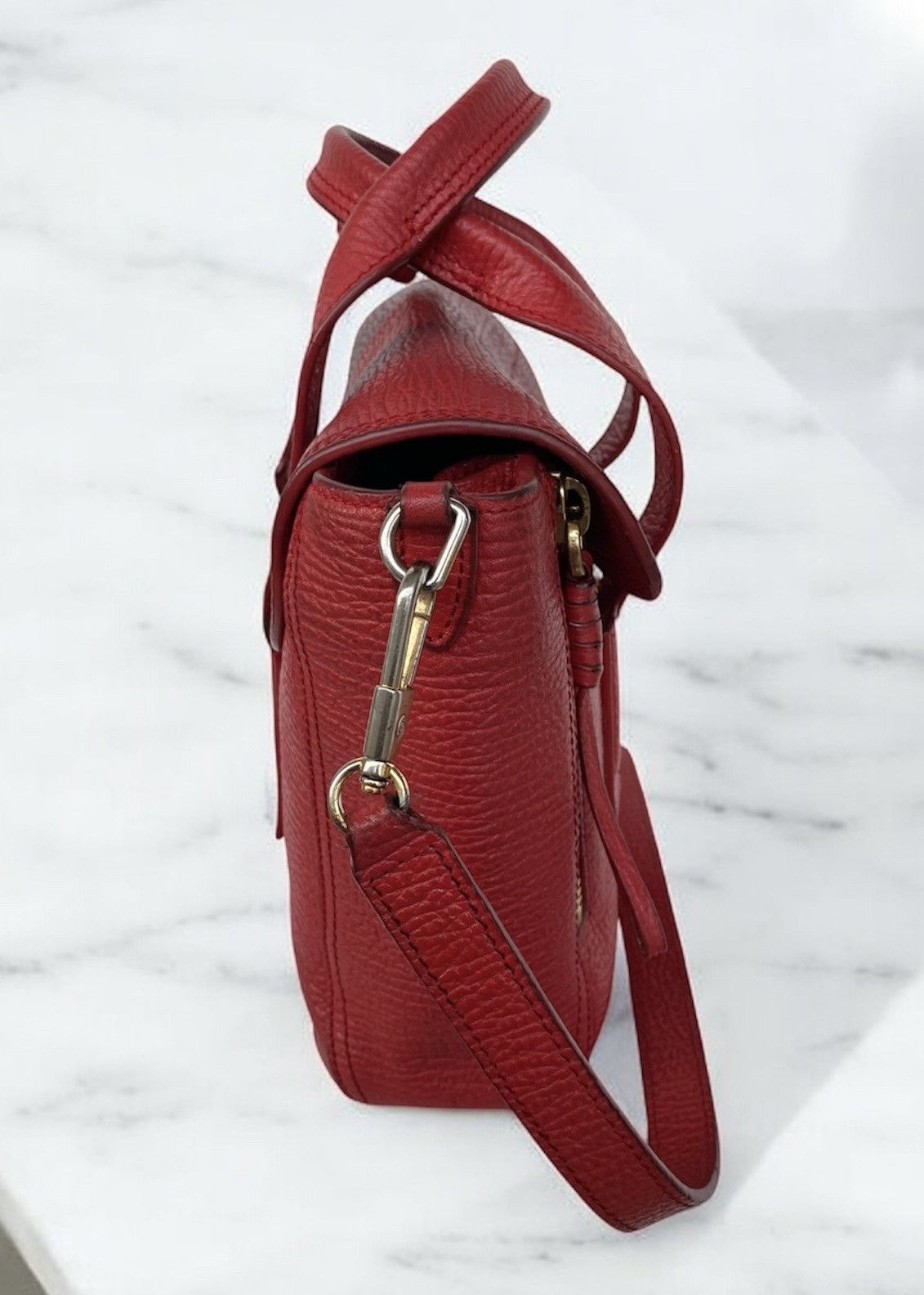 3.1 Phillip Lim Authentic 3.1 Phillip Lim Pashi Mini Satchel Red Leather Size ONE SIZE - 4 Thumbnail