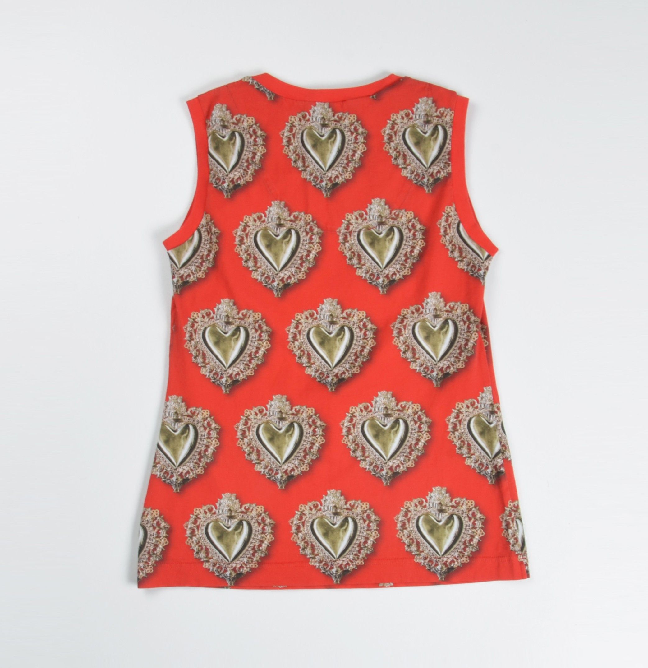 Dolce & Gabbana Vintage Dolce & Gabbana Y2K Heart Print Red Tank Top Size M / US 6-8 / IT 42-44 - 4 Thumbnail