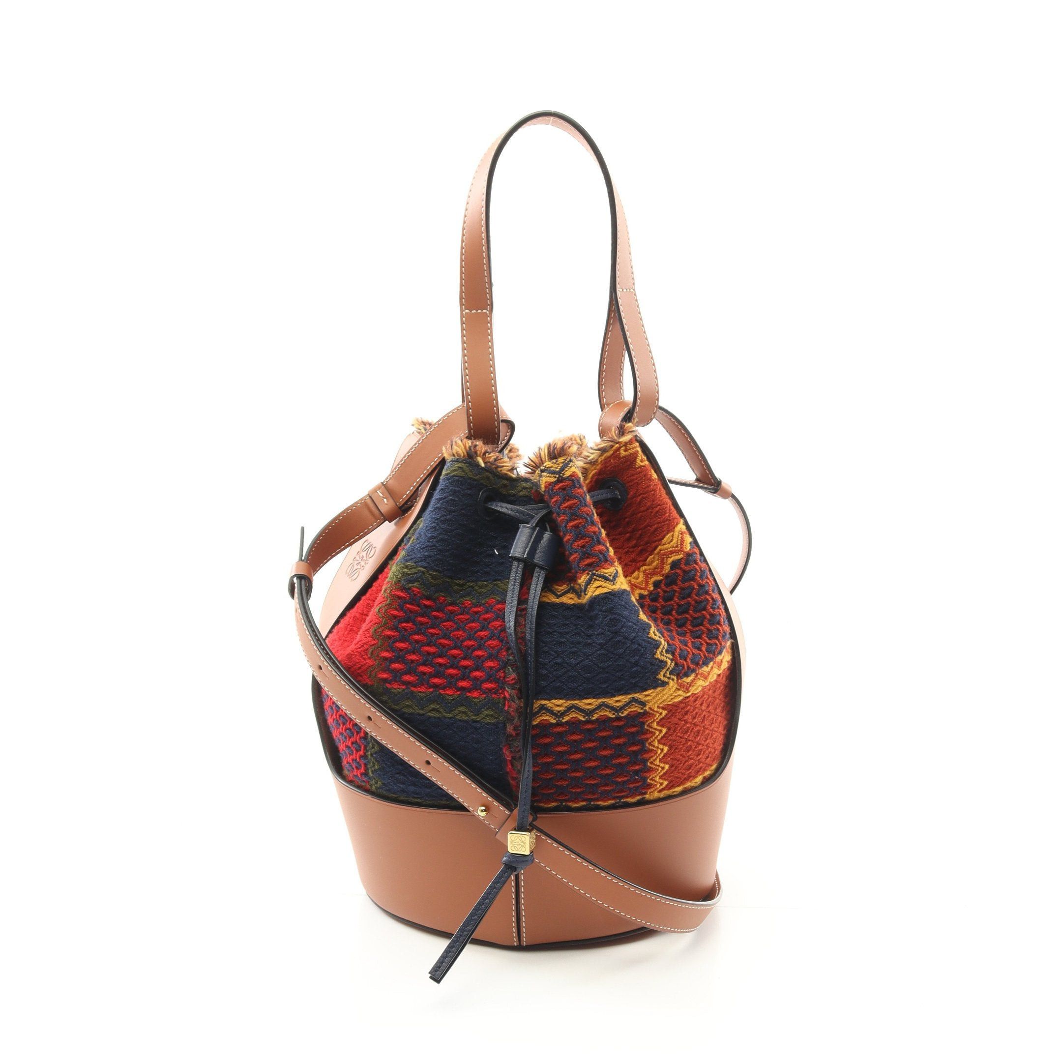 Loewe Loewe Balloon Bag Medium Shoulder Canvas Leather Brown Multicolor Size ONE SIZE - 1 Thumbnail