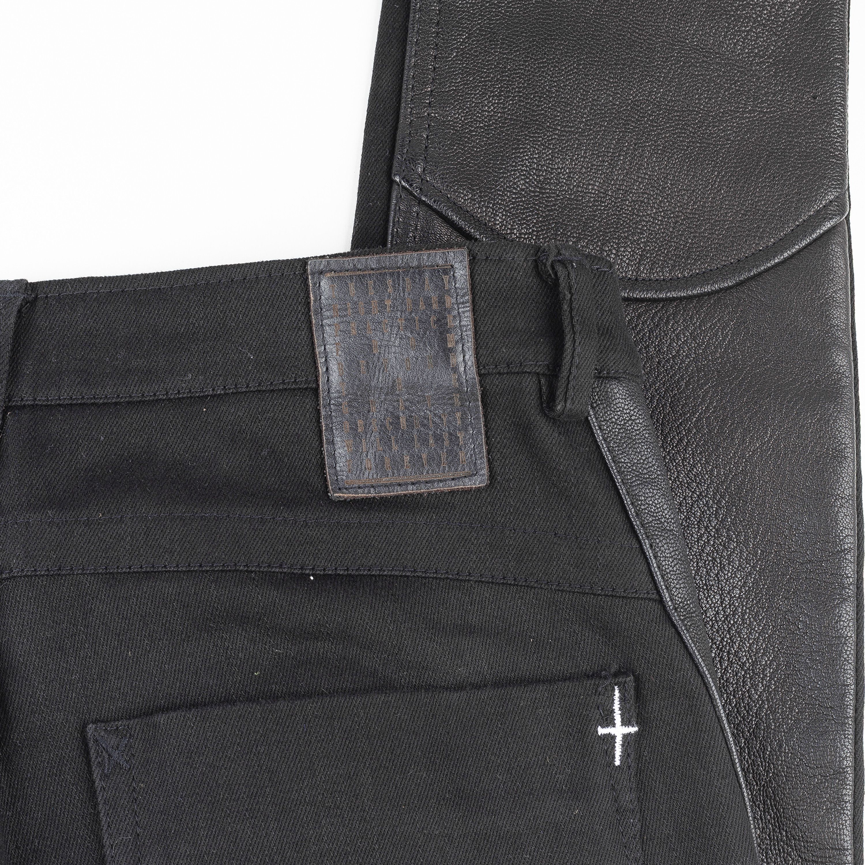 Tuesday Night Band Practice Tuesday Night Band Practice Leather Moto Black Jeans (L) Size US 32 / EU 48 - 7 Thumbnail