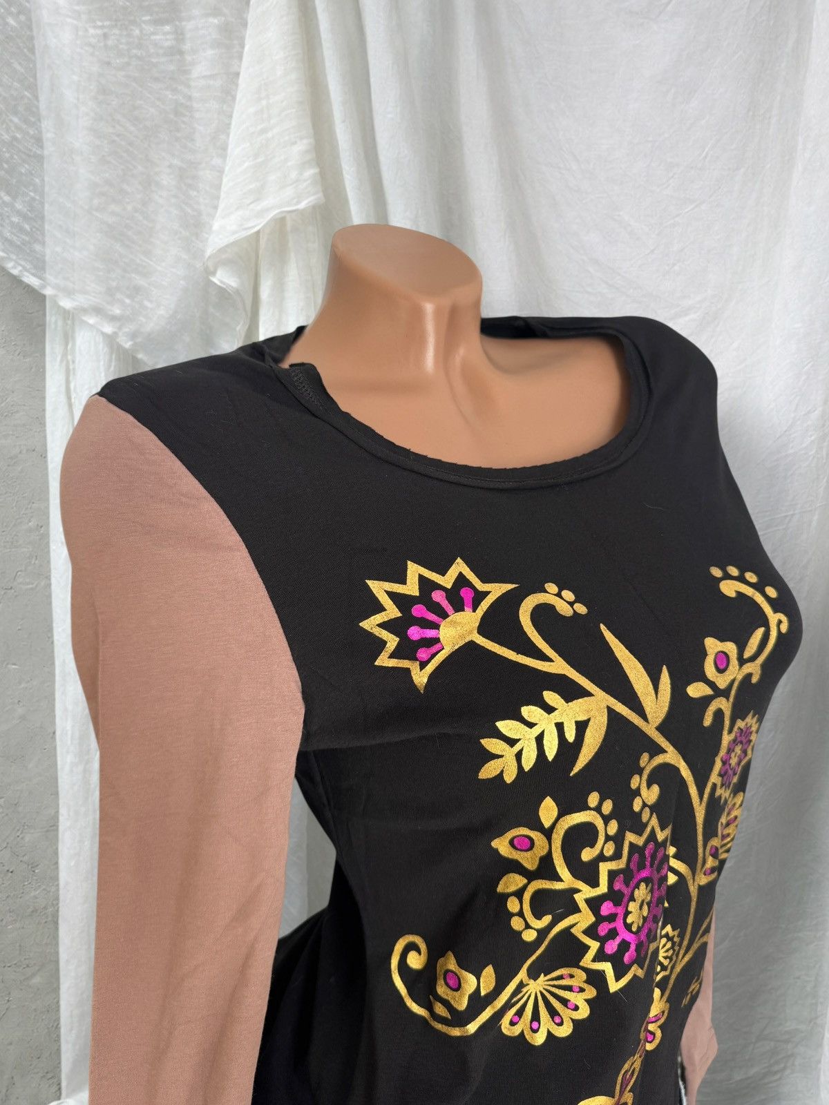 Japanese Brand 2000’s Aesthetic Vintage Y2K Floral Long Sleeve Top Size M / US 6-8 / IT 42-44 - 4 Thumbnail