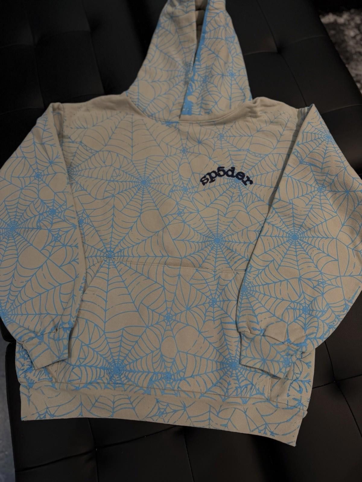 Sp5der Sp5der Worldwide Blue AOP WEB Hoodie Size (L) (NEW) Size US L / EU 52-54 / 3 - 4 Thumbnail