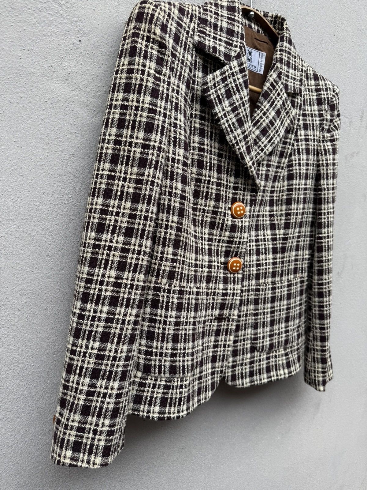 Valentino VALENTINO Double Collar Tweed Dice 🎲 Button Blazer Jacket Size M / US 6-8 / IT 42-44 - 8 Thumbnail