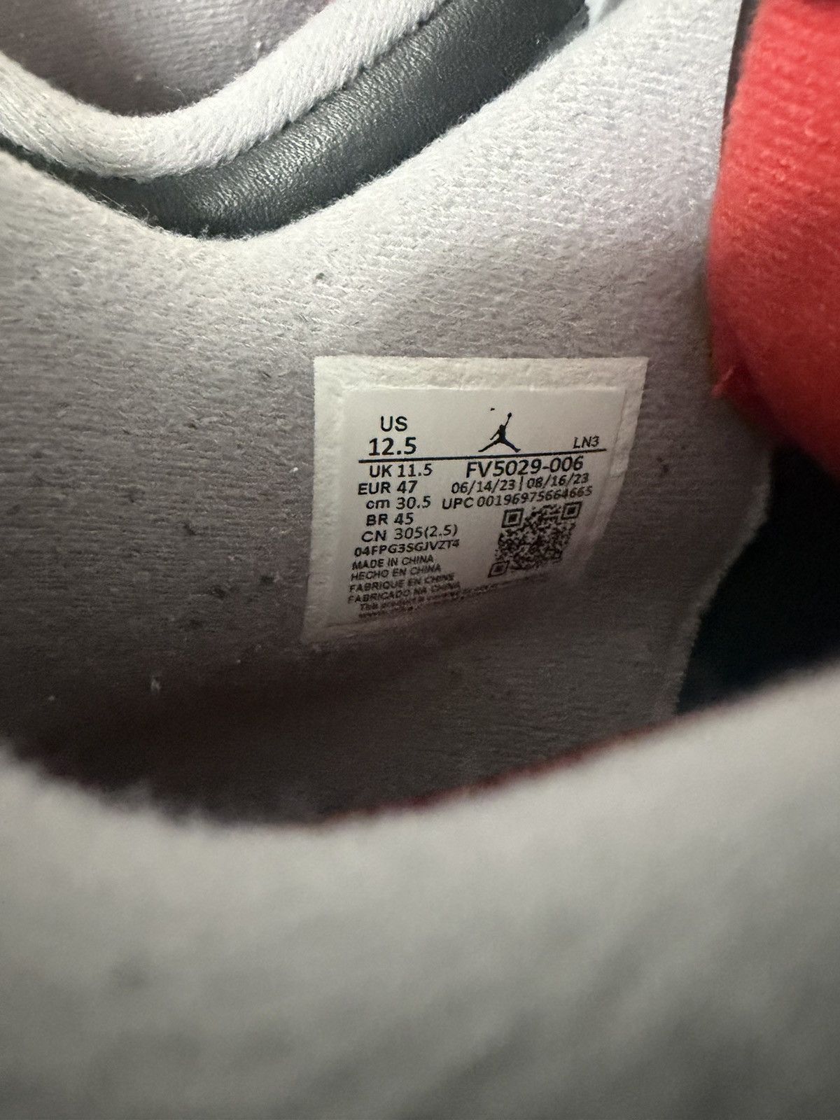 Jordan Brand Jordan Air Jordan 4 Retro Bred Reimagined Black/Fire Red Size US 12.5 / EU 45-46 - 7 Thumbnail