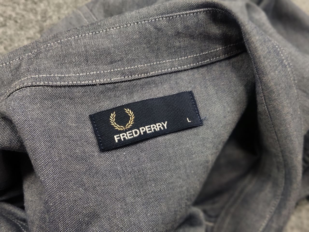 Fred Perry Fred Perry Logo Long sleeve button blue classic fit shirt Size US L / EU 52-54 / 3 - 13 Thumbnail