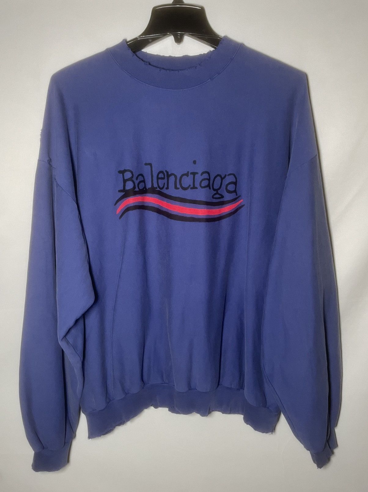 Balenciaga Balenciaga Hand Drawn Political Campaign Crewneck Size US L / EU 52-54 / 3 - 1 Thumbnail