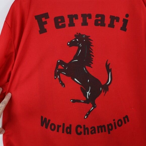 Ferrari × Vintage Vintage 90s Ferrari Racing All Over Print Collared Polo Size US L / EU 52-54 / 3 - 9 Thumbnail