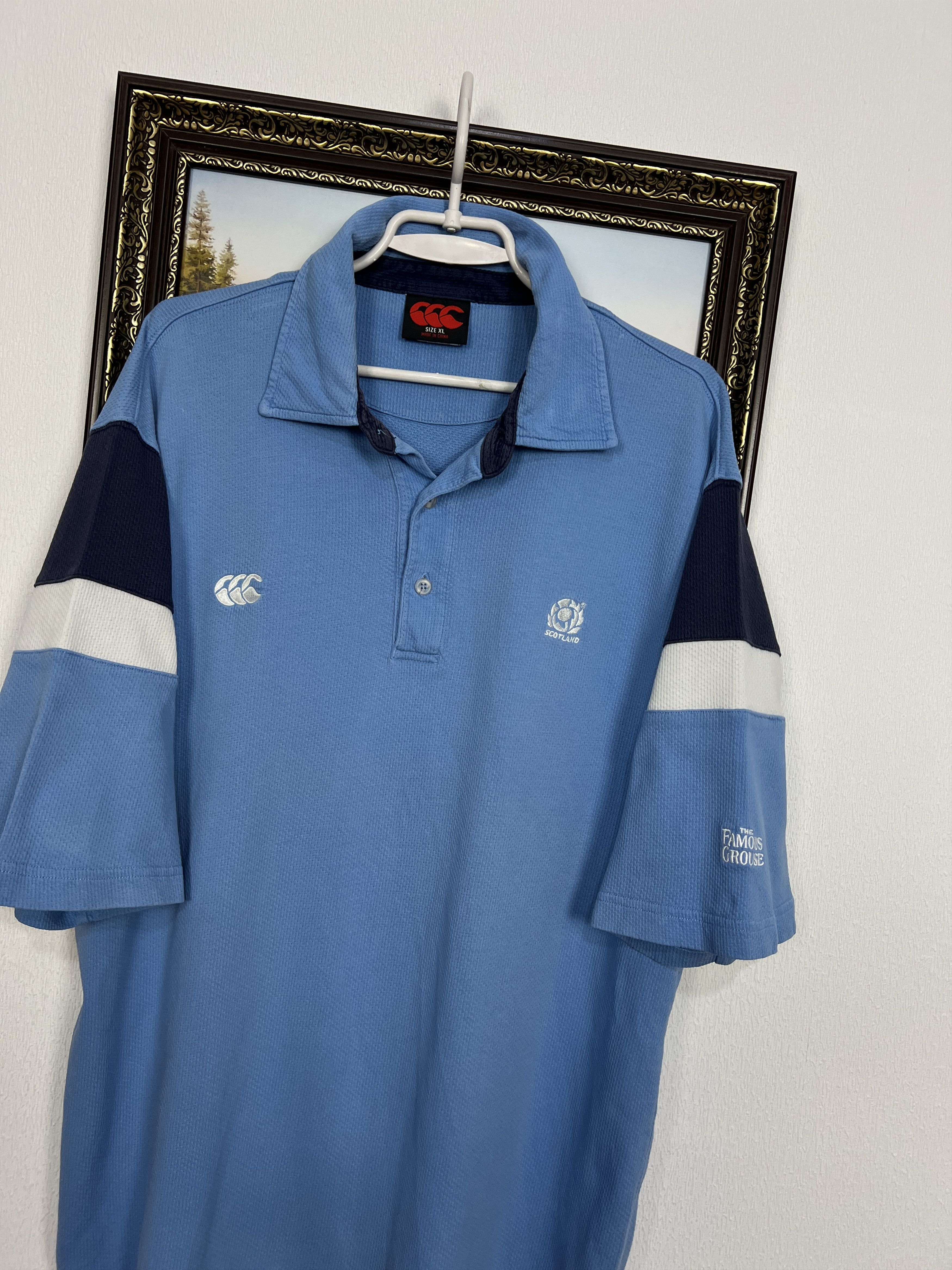 Vintage Canterbury Scotland Rugby Polo Jersey Mens Trikot Shirt Size US XL / EU 56 / 4 - 3 Thumbnail