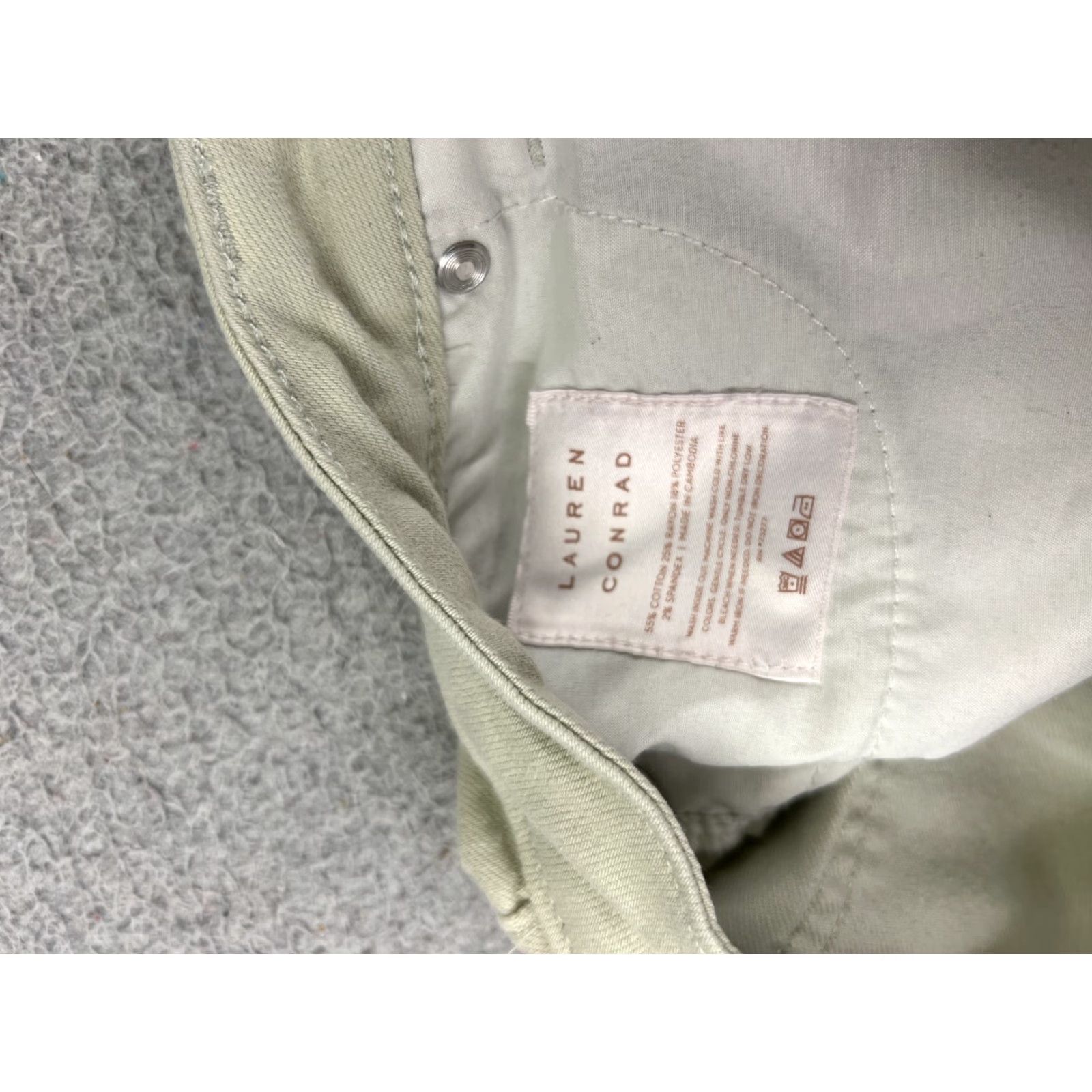 Vintage LC Lauren Conrad Jeans Women 4 Beige Denim Skinny Crop 27x24 Cotton Blend Low Rise 5-Pocket Size 27" / US 4 / IT 40 - 7 Thumbnail