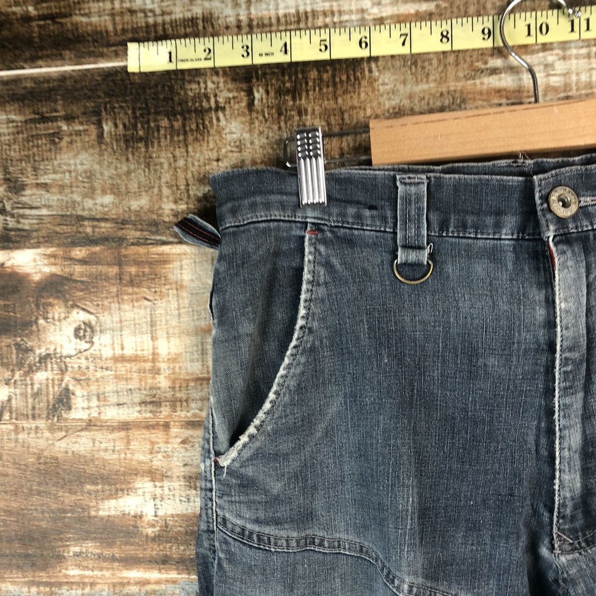 Japanese Brand Field Core Blue Distressed Denim Pants #A2106 Size US 32 / EU 48 - 7 Thumbnail