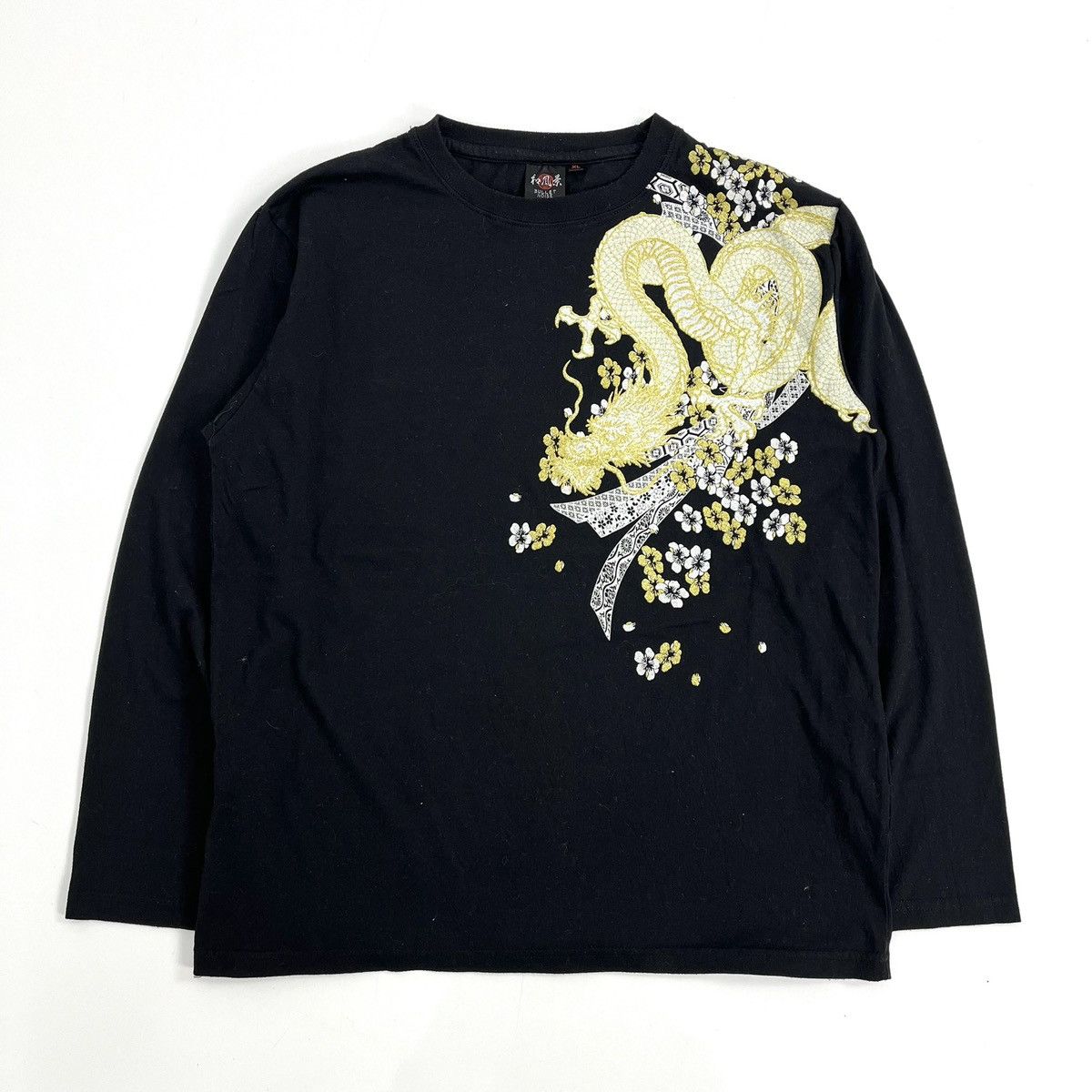 Bullet Noise Vintage Bullet Noise Dragon Flowers Ed Hardy Long Sleeve Y2K Size US XL / EU 56 / 4 - 15 Thumbnail