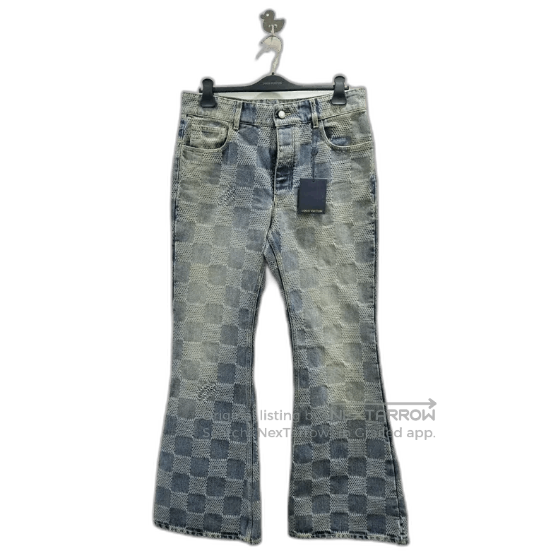 Louis Vuitton Louis Vuitton Checkered Logo Flared Jeans. Size US 33 - 1 Thumbnail
