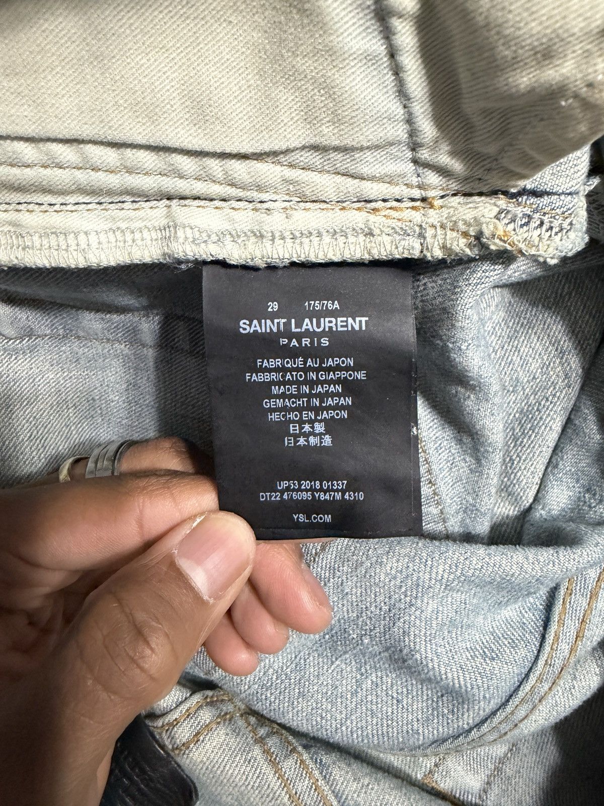 Saint Laurent Paris Saint Laurent Paris Crash Denim Size US 29 - 5 Thumbnail