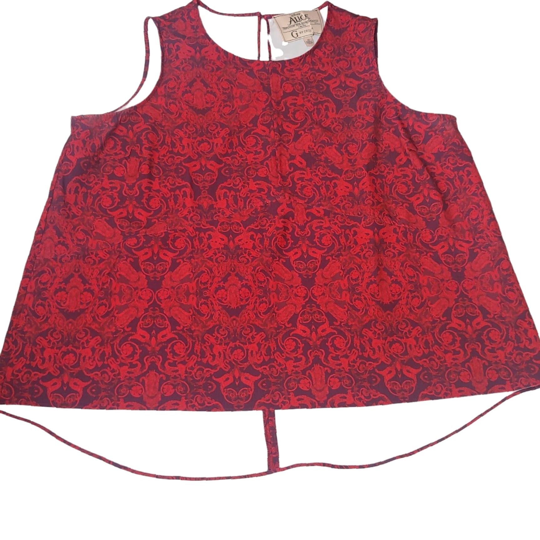 Disney Disney Through the Looking Glass by GIULIANA 1X Outfit Shirt Pants Red Women Size XL / US 12-14 / IT 48-50 - 5 Thumbnail