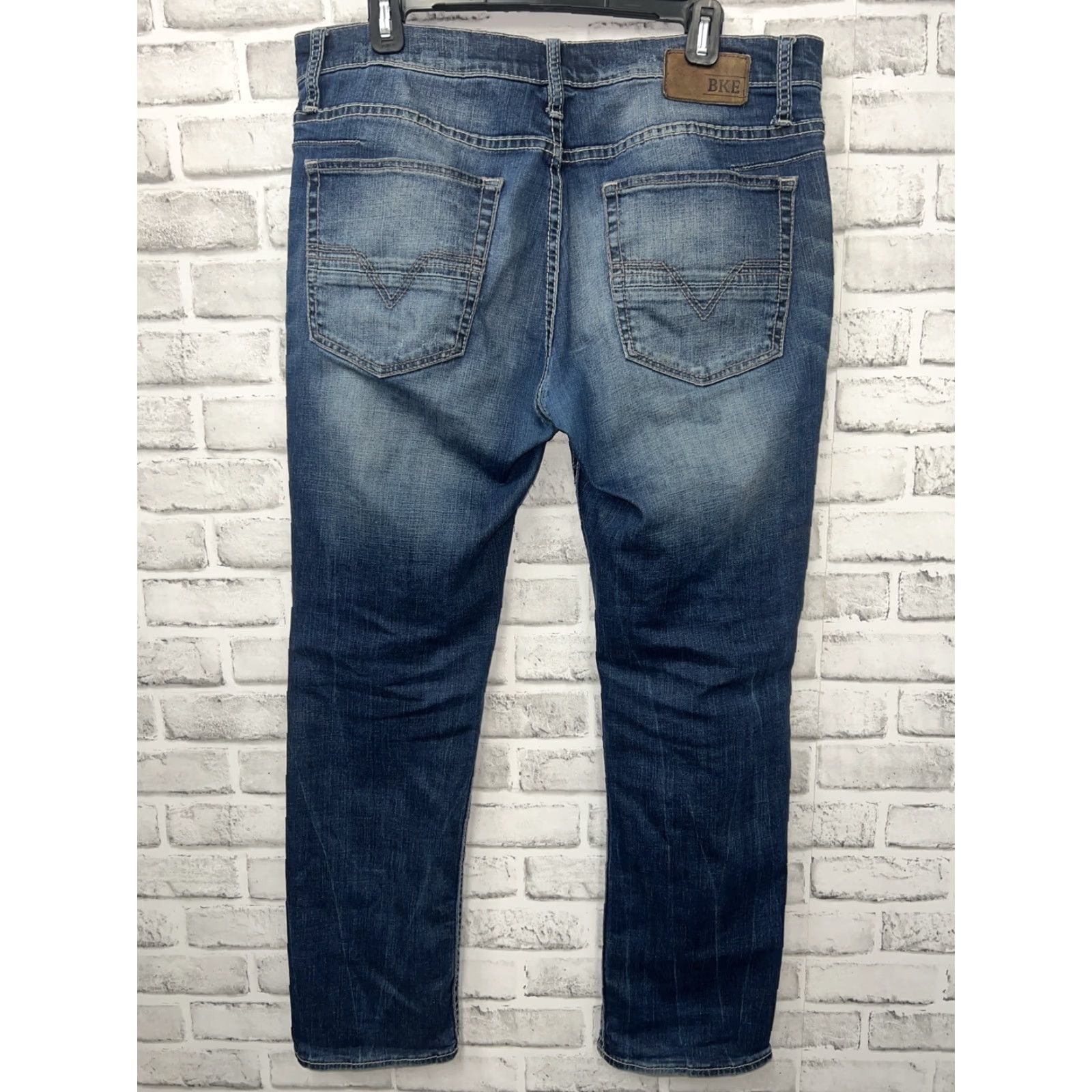 BKE BKE DENIM Jake Skinny Jeans Mens Size 34R X 31 Blue Denim Skinny Jeans Buckle Bke Mens Regular 34 31 Inseam Blue Size US 34 / EU 50 - 5 Thumbnail