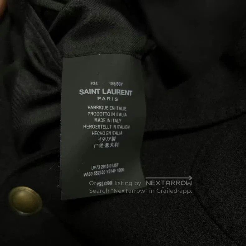 Saint Laurent Paris Saint Laurent Paris Black wool college style embroidered l Size XXS / US 00 / IT 34 - 5 Thumbnail