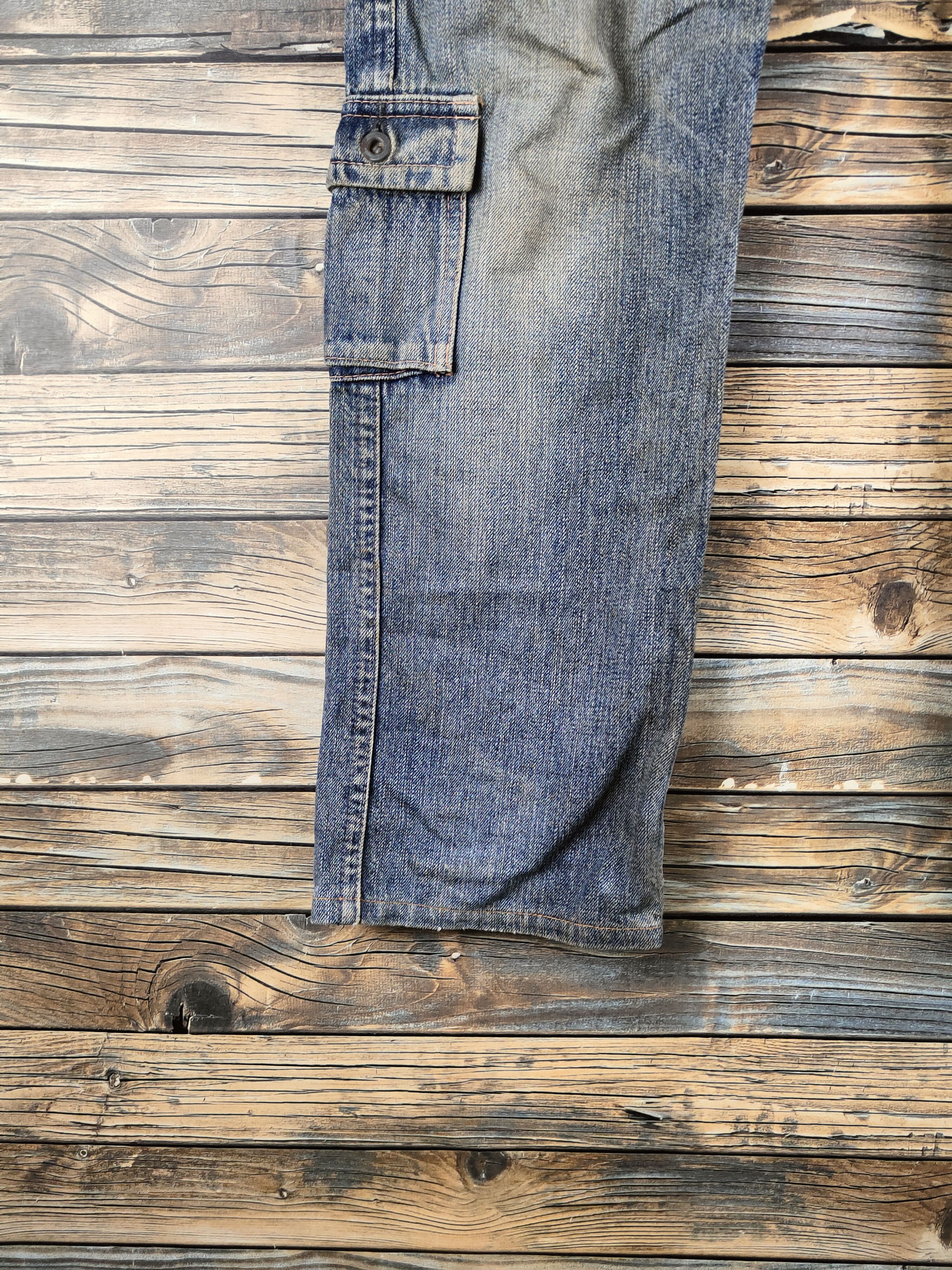 Johnbull DL Johnbull Blue Distressed Ripped Jeans #46-896 Size US 33 - 4 Thumbnail