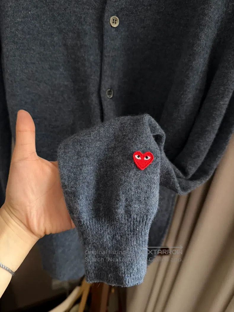Comme des Garcons Comme Des Garcons Cuff mini red heart pure wool cardigan s Size M / US 6-8 / IT 42-44 - 3 Thumbnail