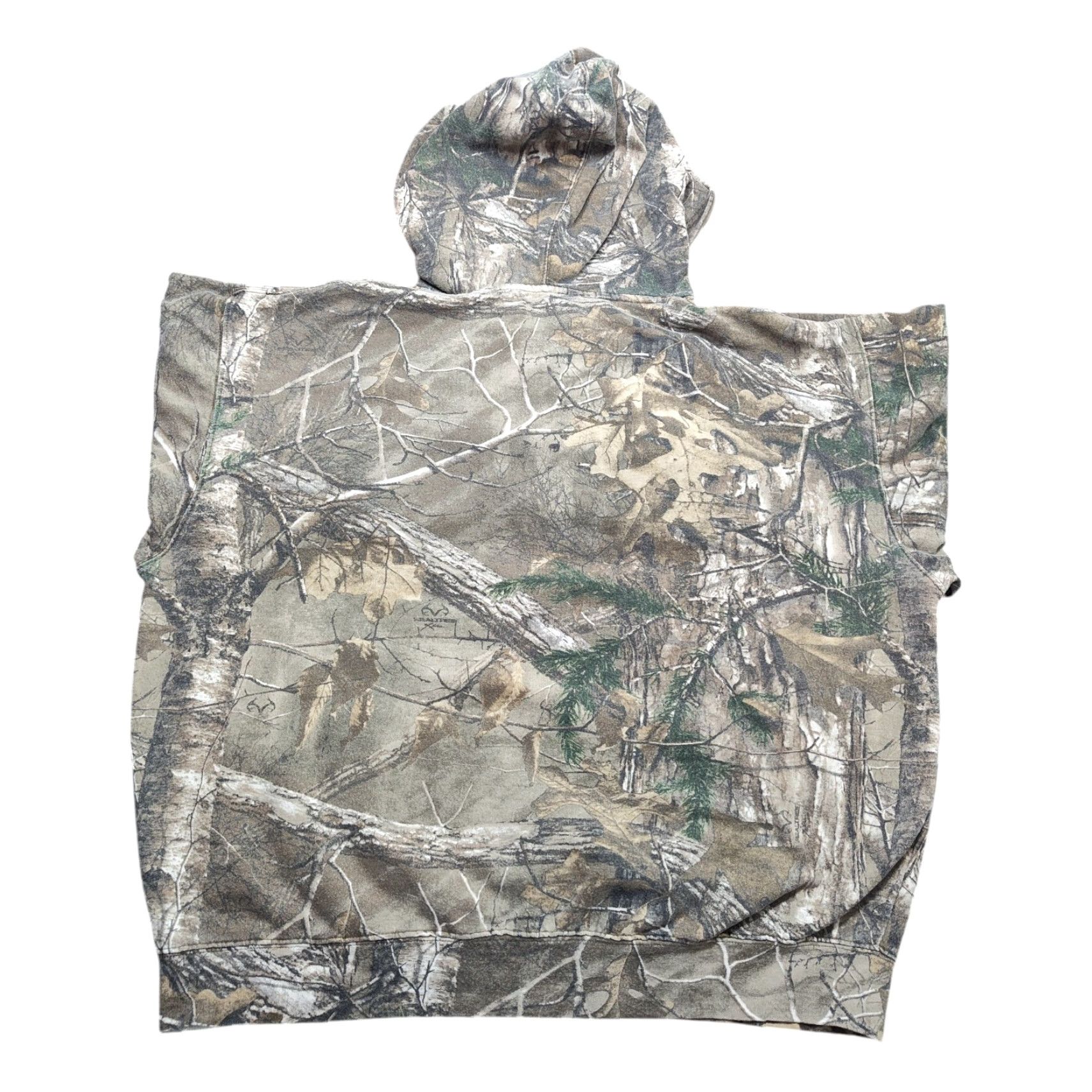 Hunter VINTAGE Minnesota Deer Hunters Hoodie Mens XL Brown Camo Fleece Lace Up Sweatshirt Size US XL / EU 56 / 4 - 3 Thumbnail