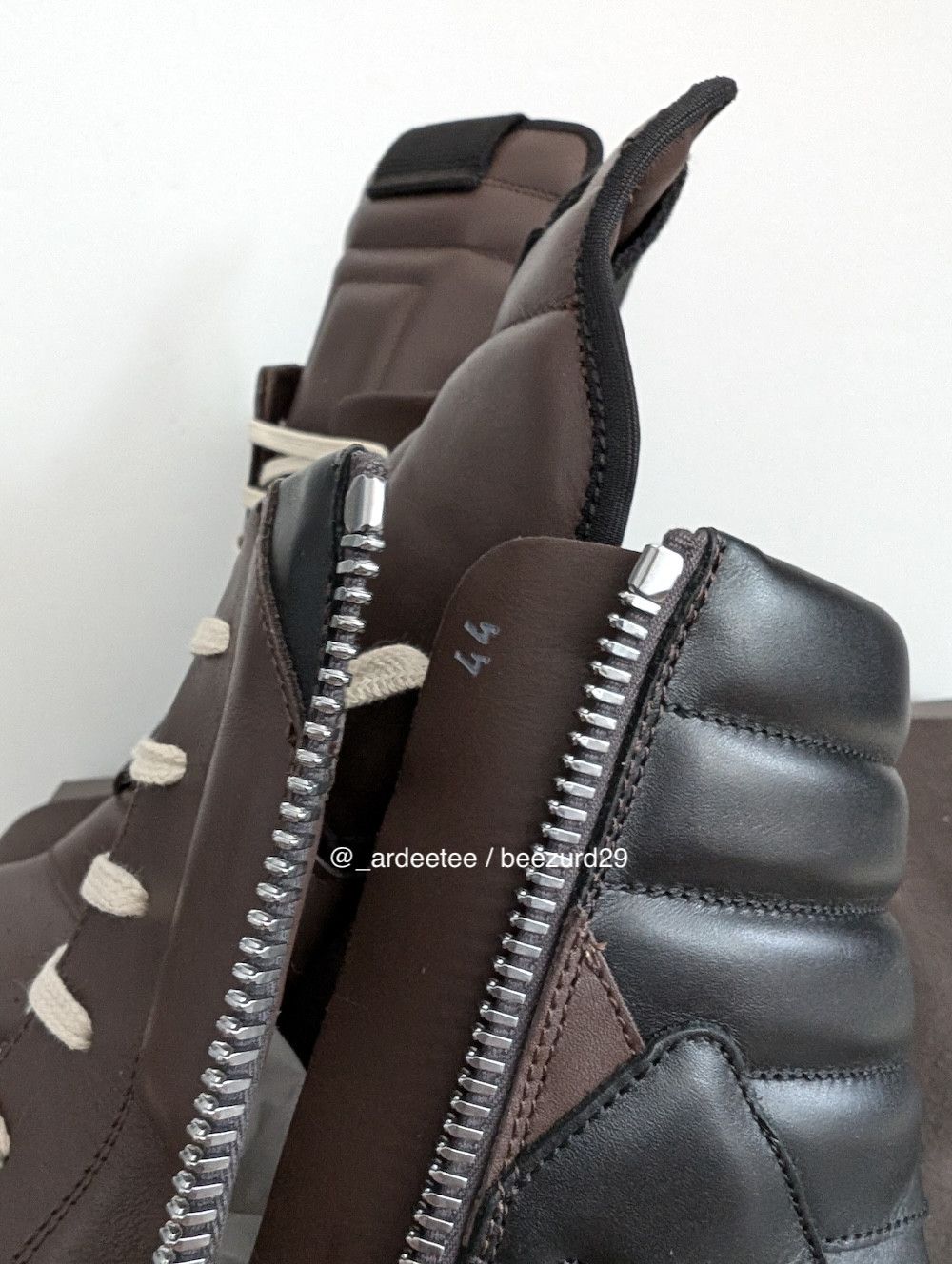 Rick Owens 💥UNRELEASED 1/1 SAMPLE GEOBASKETS BROWN/BLACK FW23 Size US 11 / EU 44 - 8 Thumbnail