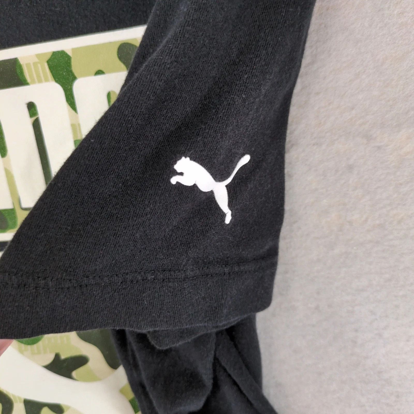Puma Puma One Shot Camo Logo Men's L Graphic T-Shirt Black Crew Size US L / EU 52-54 / 3 - 7 Thumbnail
