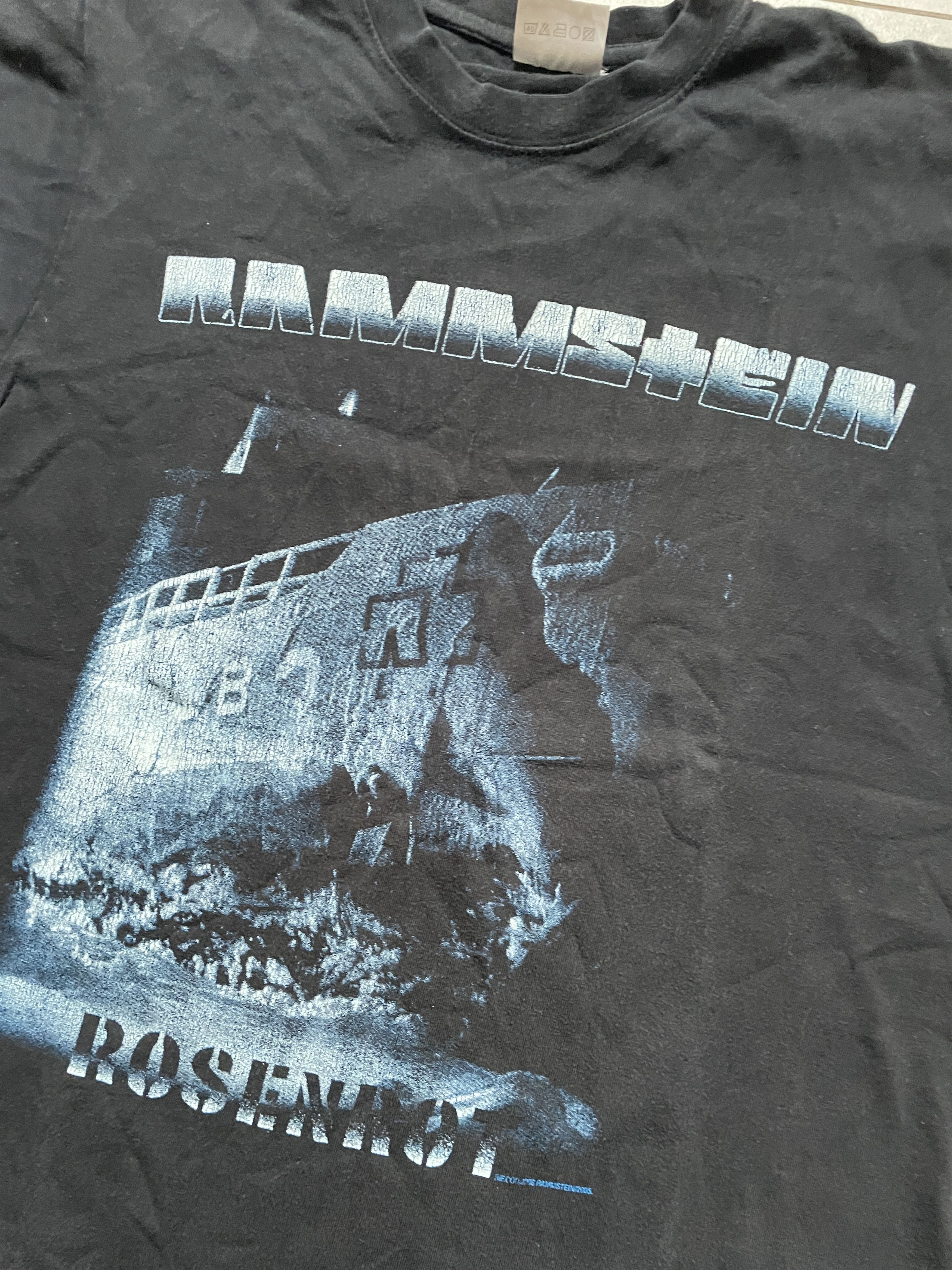 Vintage Y2K RAMMSTEIN 2005 ROSENROT BLACK WASHED BAND TEE Size US M / EU 48-50 / 2 - 4 Thumbnail