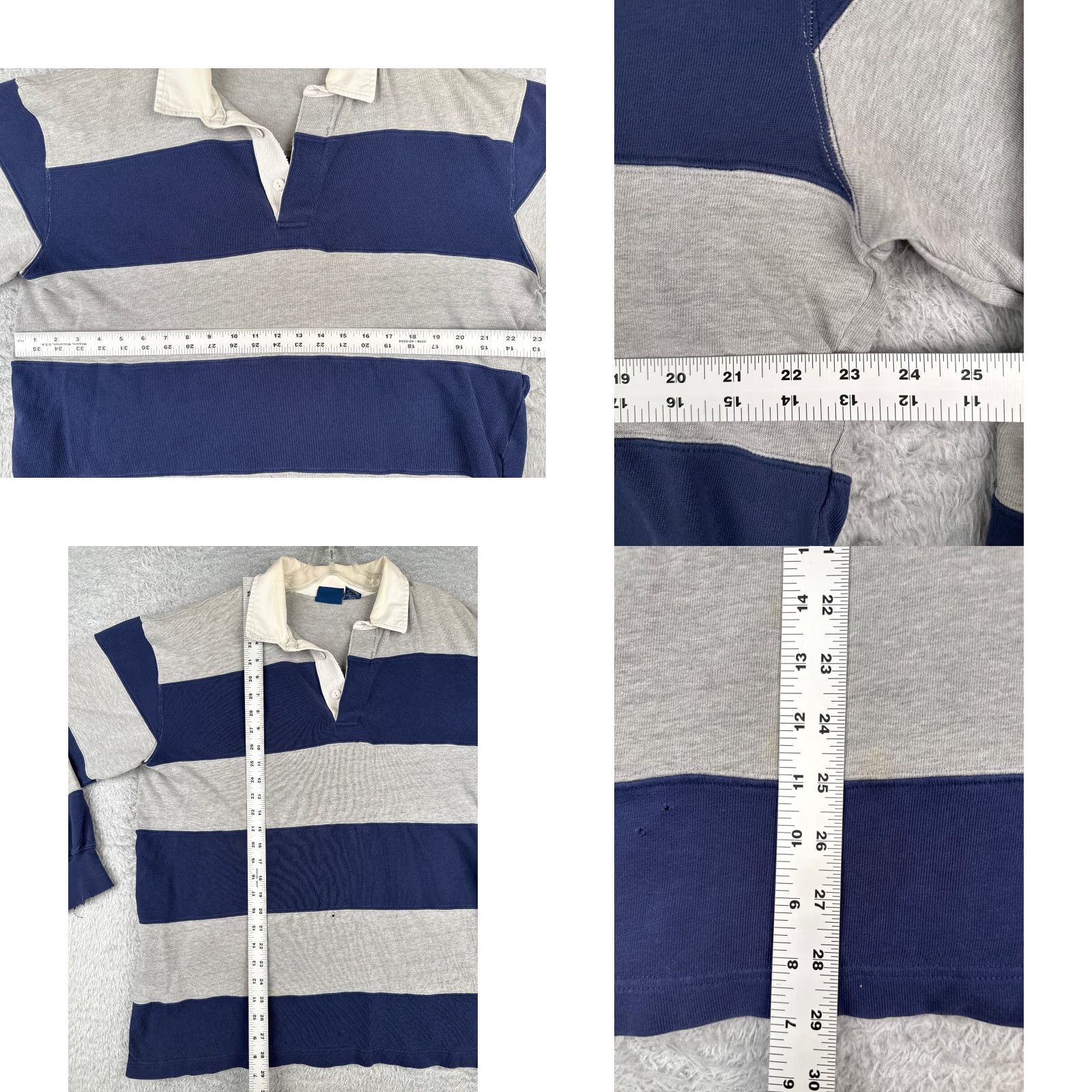 Vintage VINTAGE Cambridge Classics Shirt Adult XL Gray Stripe Long Sleeve Cotton Mens Size US XL / EU 56 / 4 - 8 Thumbnail