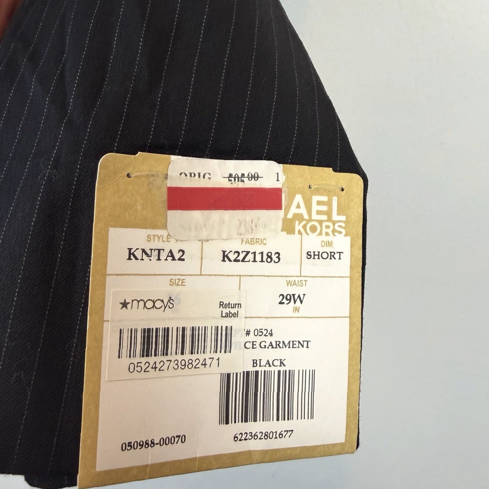 Michael Kors Michael Kors Men Blazer Shirt? 36S Black Pinstripe Two Button Sport Coat Jacket Dress Coat Blazer Size 36R - 7 Thumbnail