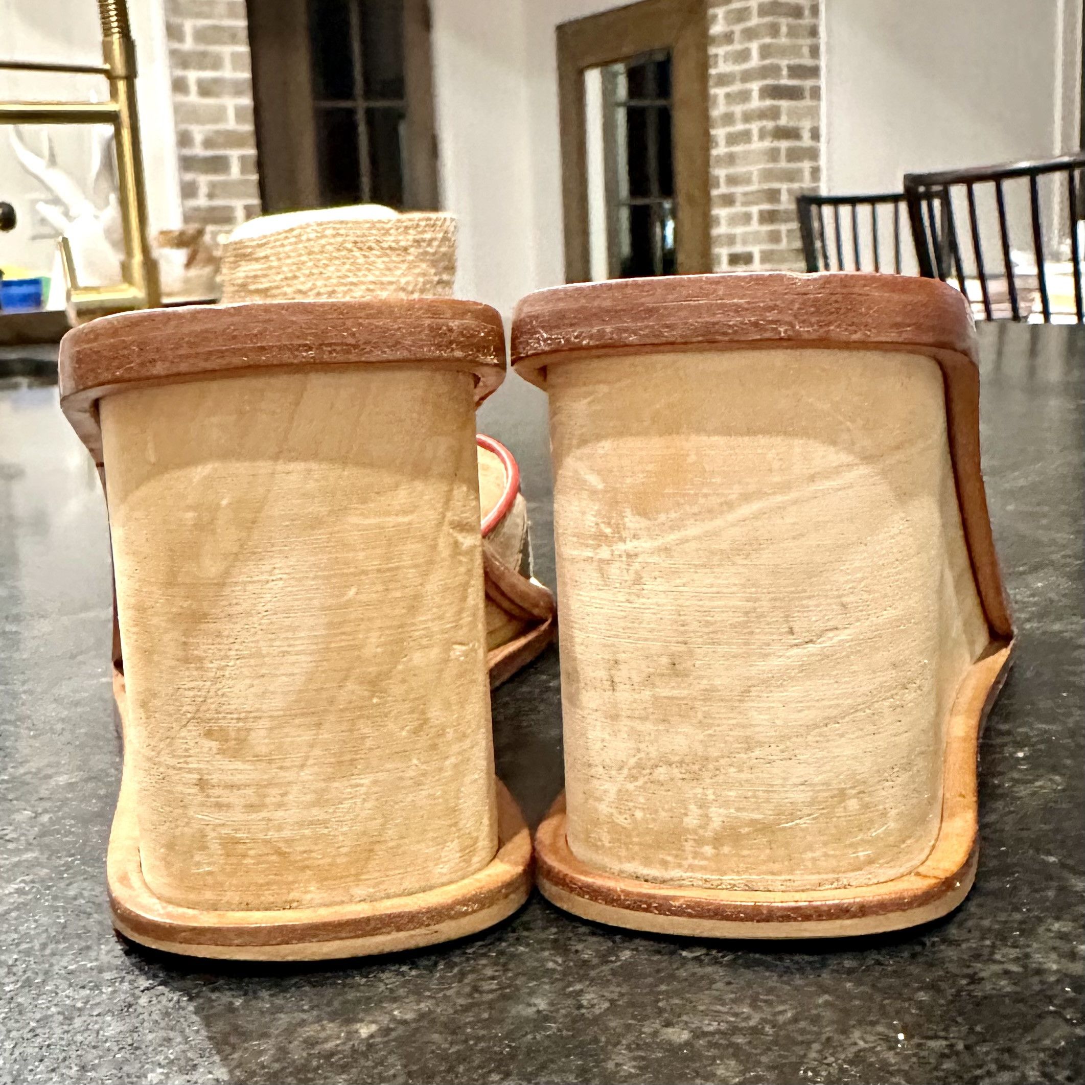 Coach *Vintage 1999* COACH Honey A2 Wooden Platform Wedge Mule Size US 7.5 / IT 37.5 - 7 Thumbnail