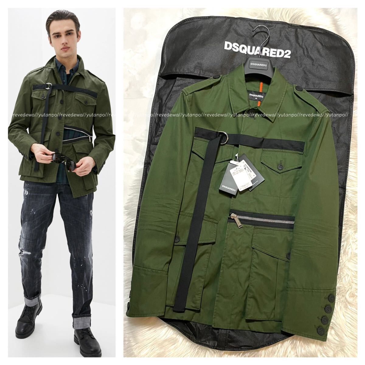 Dsquared2 new unused Dsquared TWILL FIELD multipocket military jacket |  Grailed