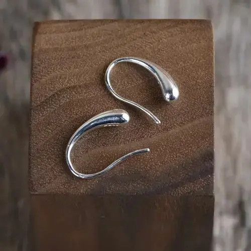 VIBE S925 pure silver water drop earrings Size ONE SIZE - 3 Thumbnail