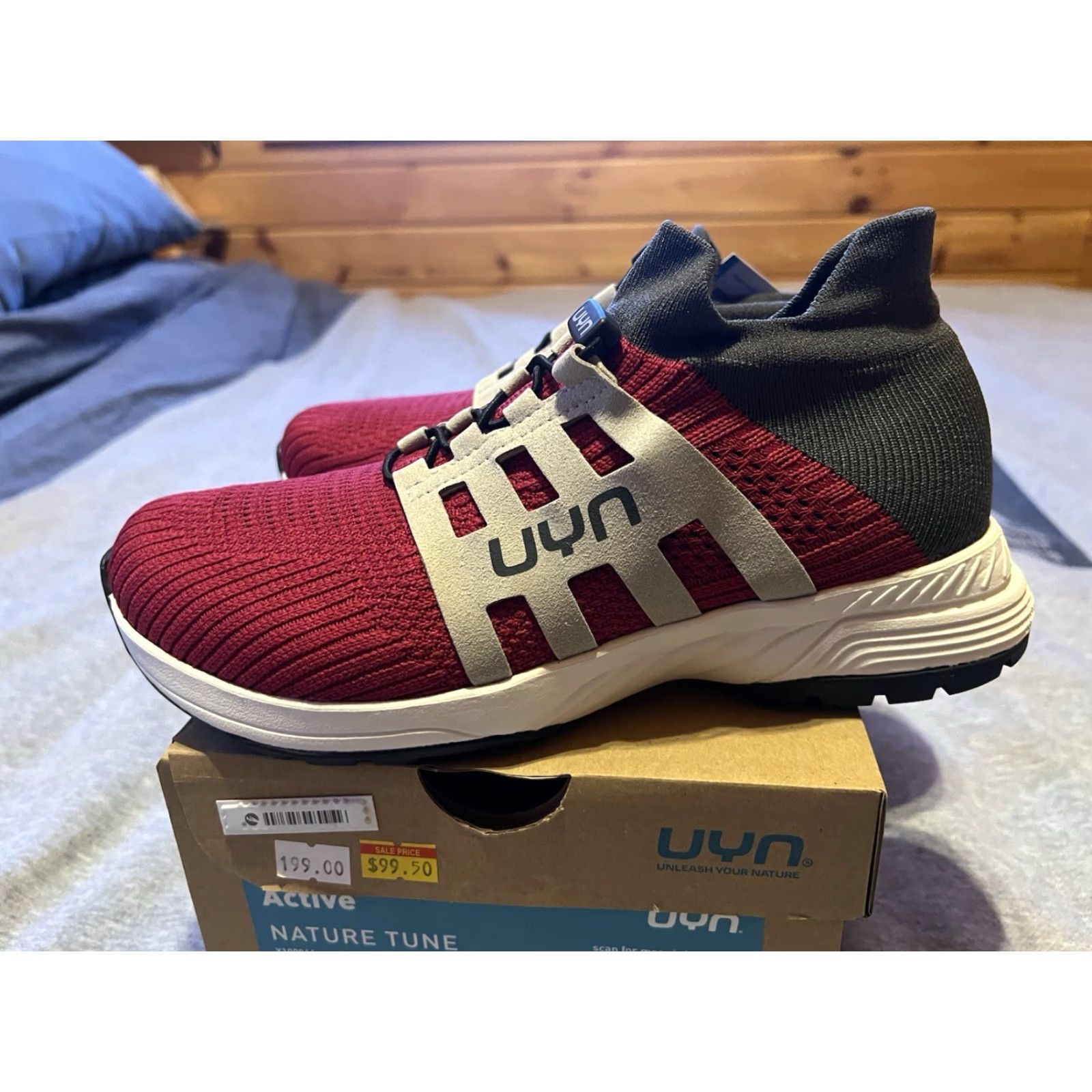 Vintage UYN Nature Tune Women’s Sneaker Merino Wool Size 41 Purple Red Running Lace Up Ventilated Spring Summer Italy Size US 10 / IT 40 - 3 Thumbnail