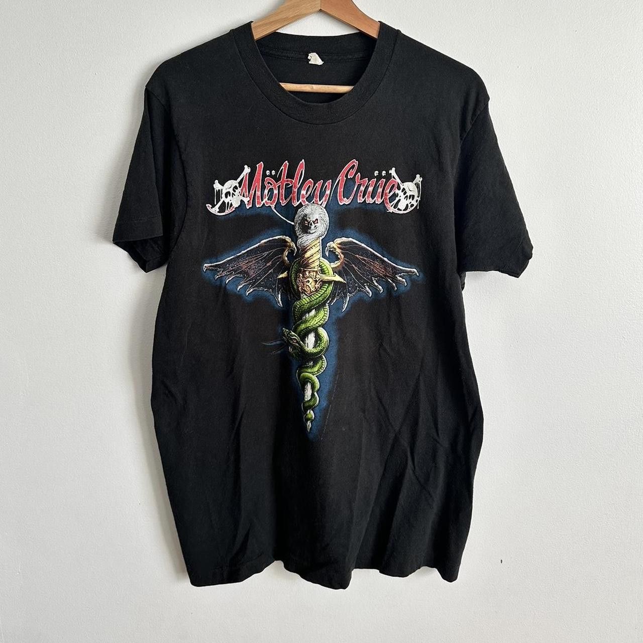 image of Band Tees x Rock Tees Vintage Mötley Crüe Shirt in Black, Men's (Size Large)