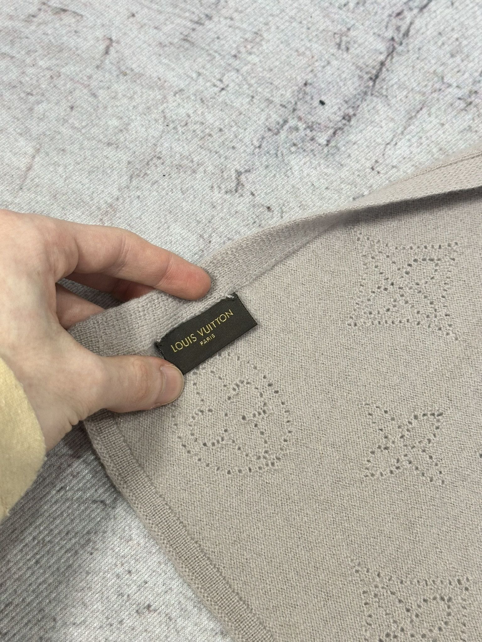 Louis Vuitton Long Scarf LV Logomania Monogram Wool