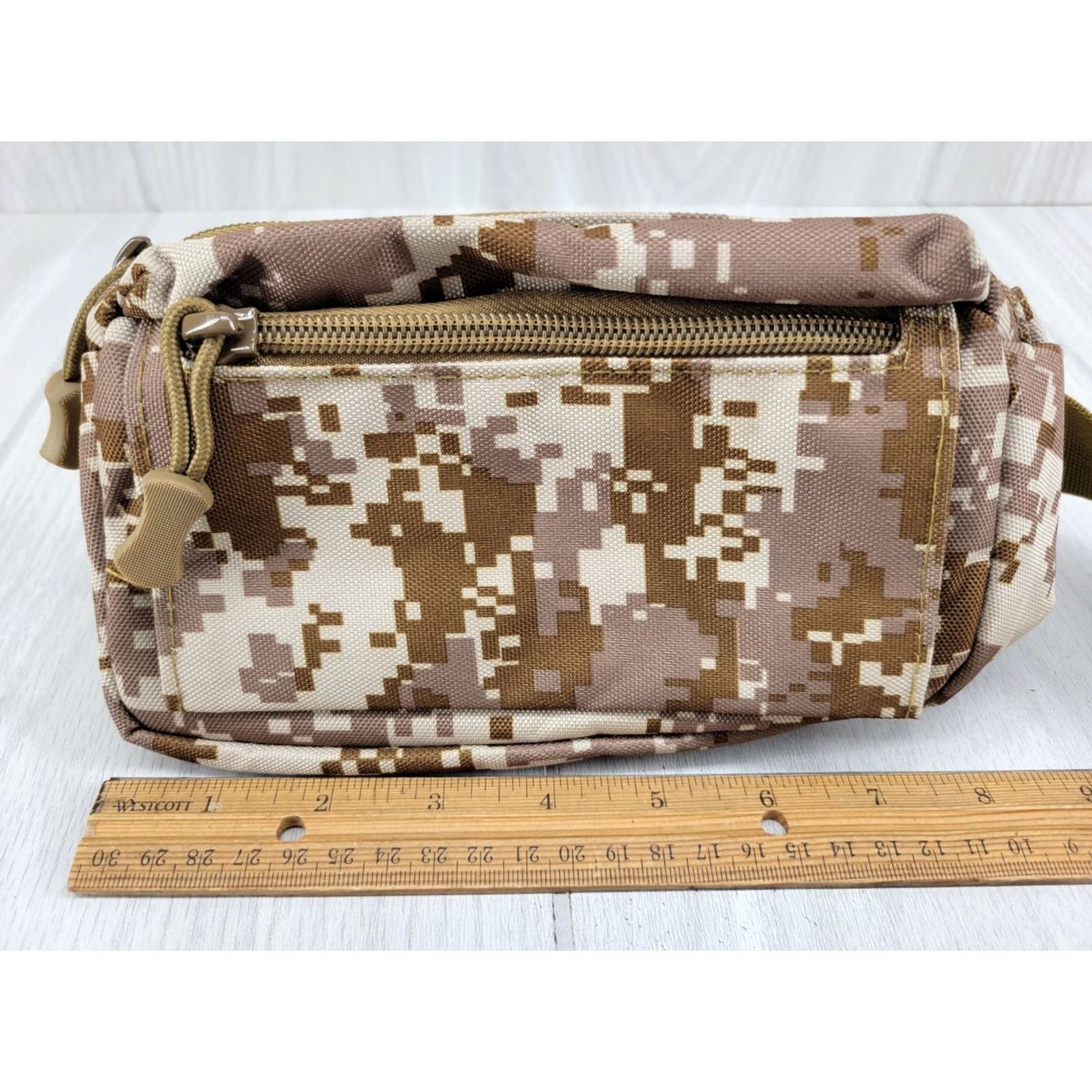Vintage VINTAGE Digital Camo Fanny Pack Waist Bag Desert Camo Men Small Camo Outdoor Polyester Fanny/Waist Pack Mens Size ONE SIZE - 4 Thumbnail