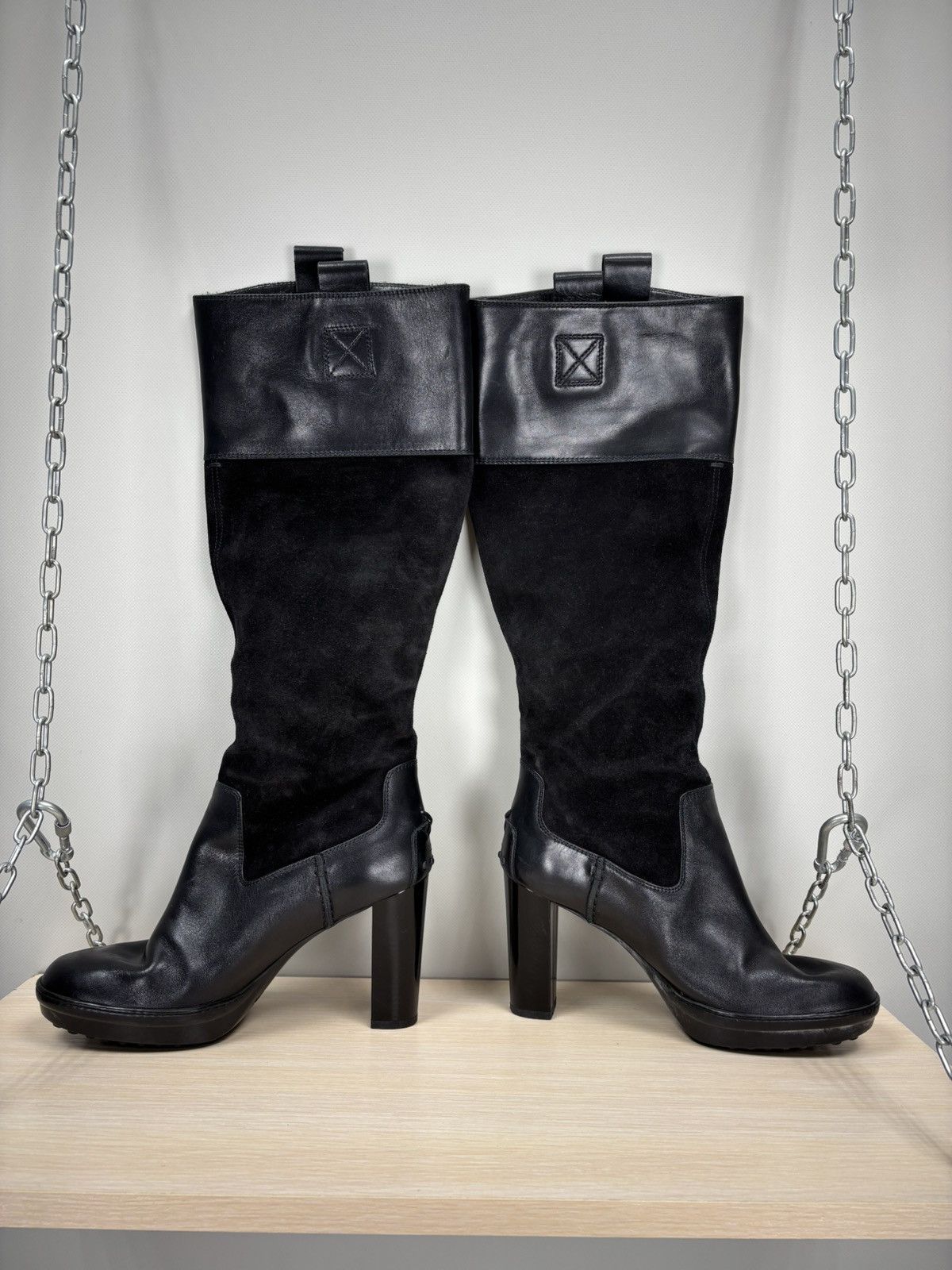 Tod's Womens leather boots TODS Size 38 1/2 Color Black Size US 8.5 / IT 38.5 - 8 Thumbnail