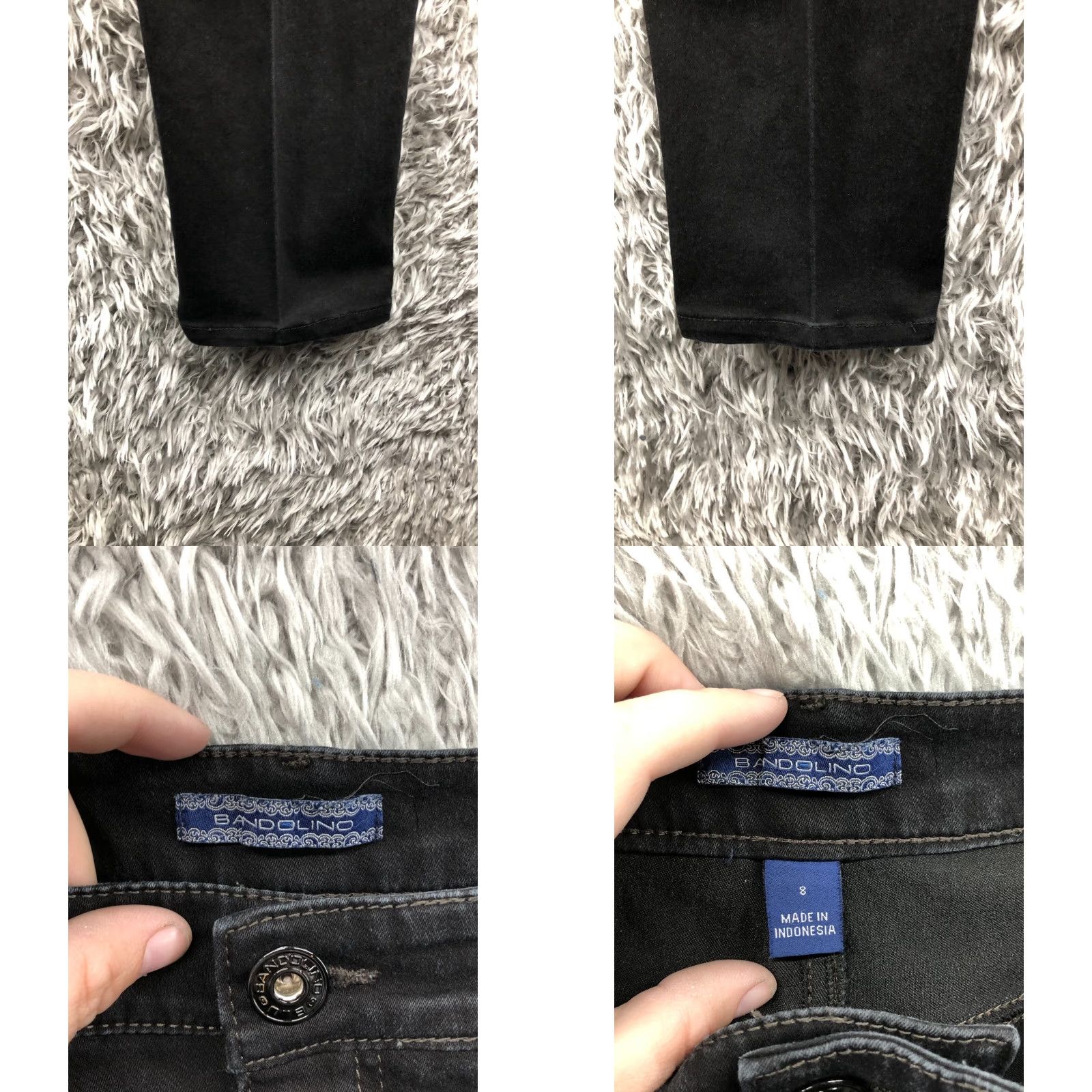 Vintage Bandolino Jeans Regular Size 8 Womens Dark Wash Black Denim High Rise Straight 5-Pocket Cotton Belt Loops Image: Bandolino Size 30" / US 8 / IT 44 - 8 Thumbnail