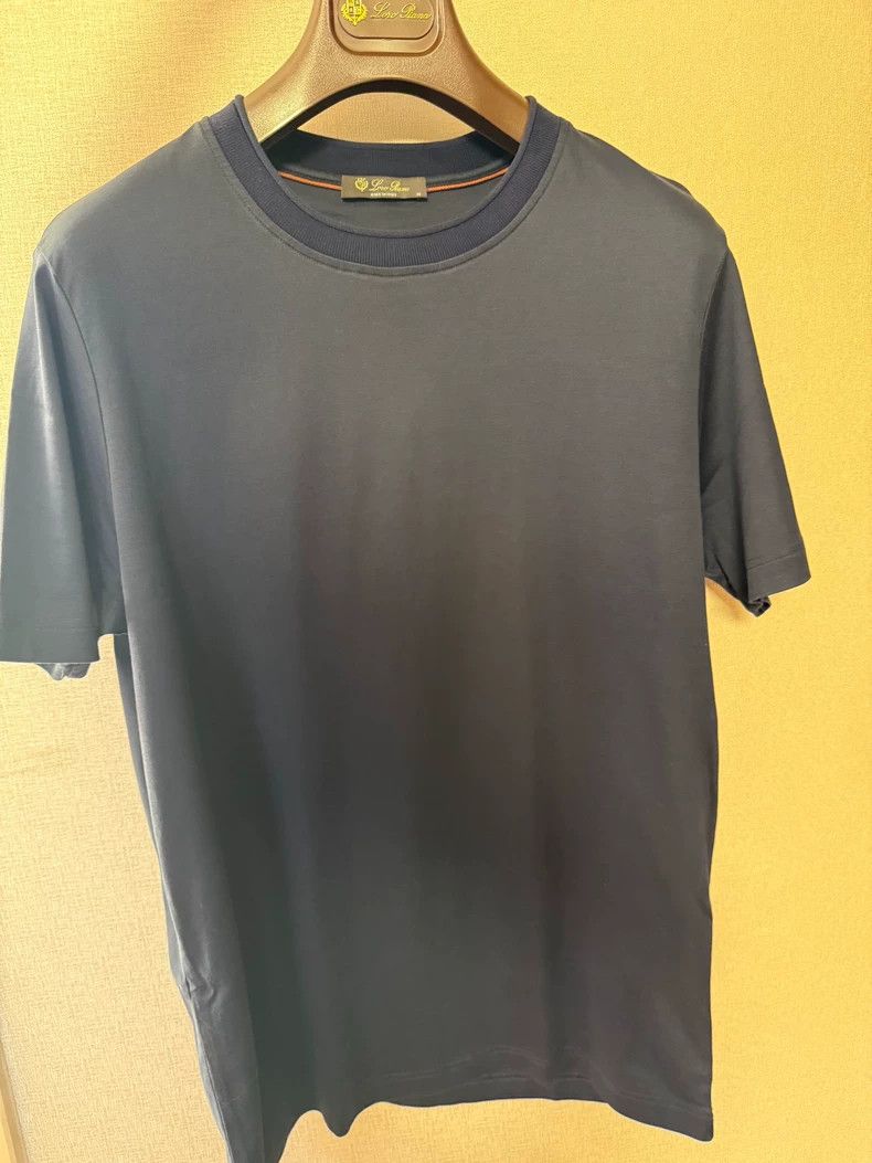 Loro Piana Loro Piana Navy Cotton T-Shirt - dmc Size US S / EU 44-46 / 1 - 1 Thumbnail