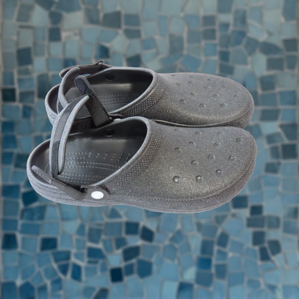 Crocs Crocs Classic Work Graphic Clog Men’s 13 Black Glitter New 210454 Size US 13 / EU 46 - 1 Thumbnail