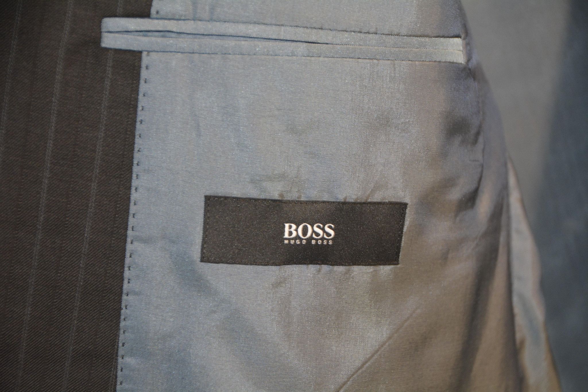 Hugo Boss Hugo Boss Men's Pinstripe Suit Jacket Blazer Size 40R - 5 Thumbnail