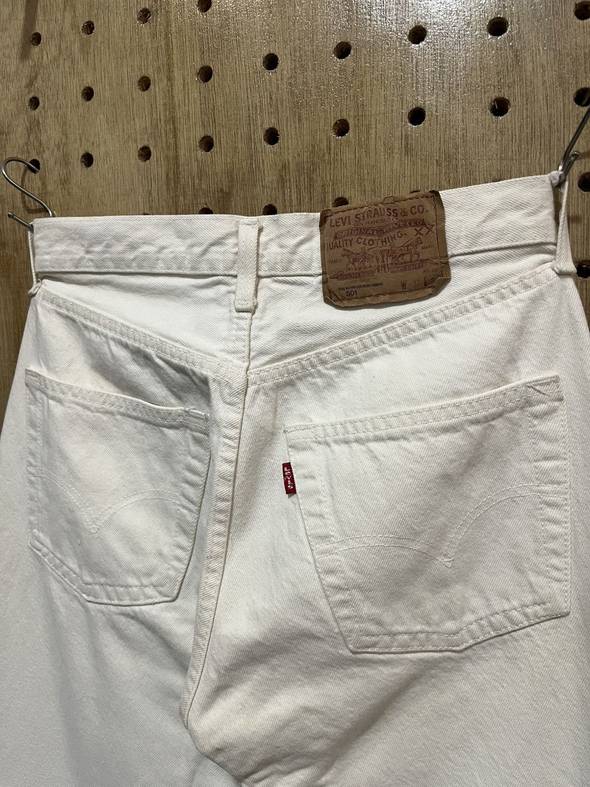 Levi's 90’s Levi’s 501 White Denim Jeans. Size US 30 / EU 46 - 4 Thumbnail