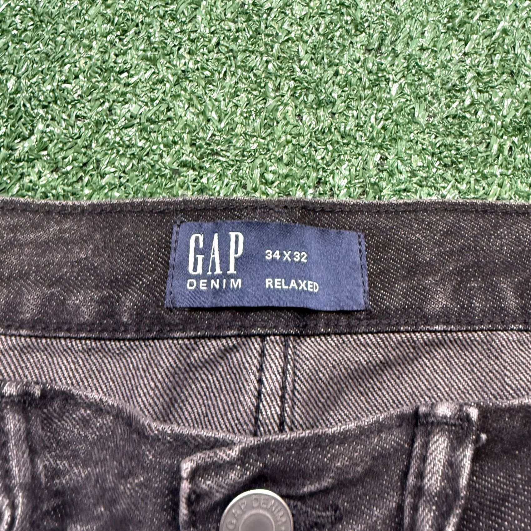 Gap Gap Denim Jeans Men's 34x32 Black Relaxed Fit Straight 5-Pocket Denim Century 1969 Vintage Gap 34 in 32 in Mens Jeans Black Gap 1969 Denim Jeans Size US 34 / EU 50 - 4 Thumbnail