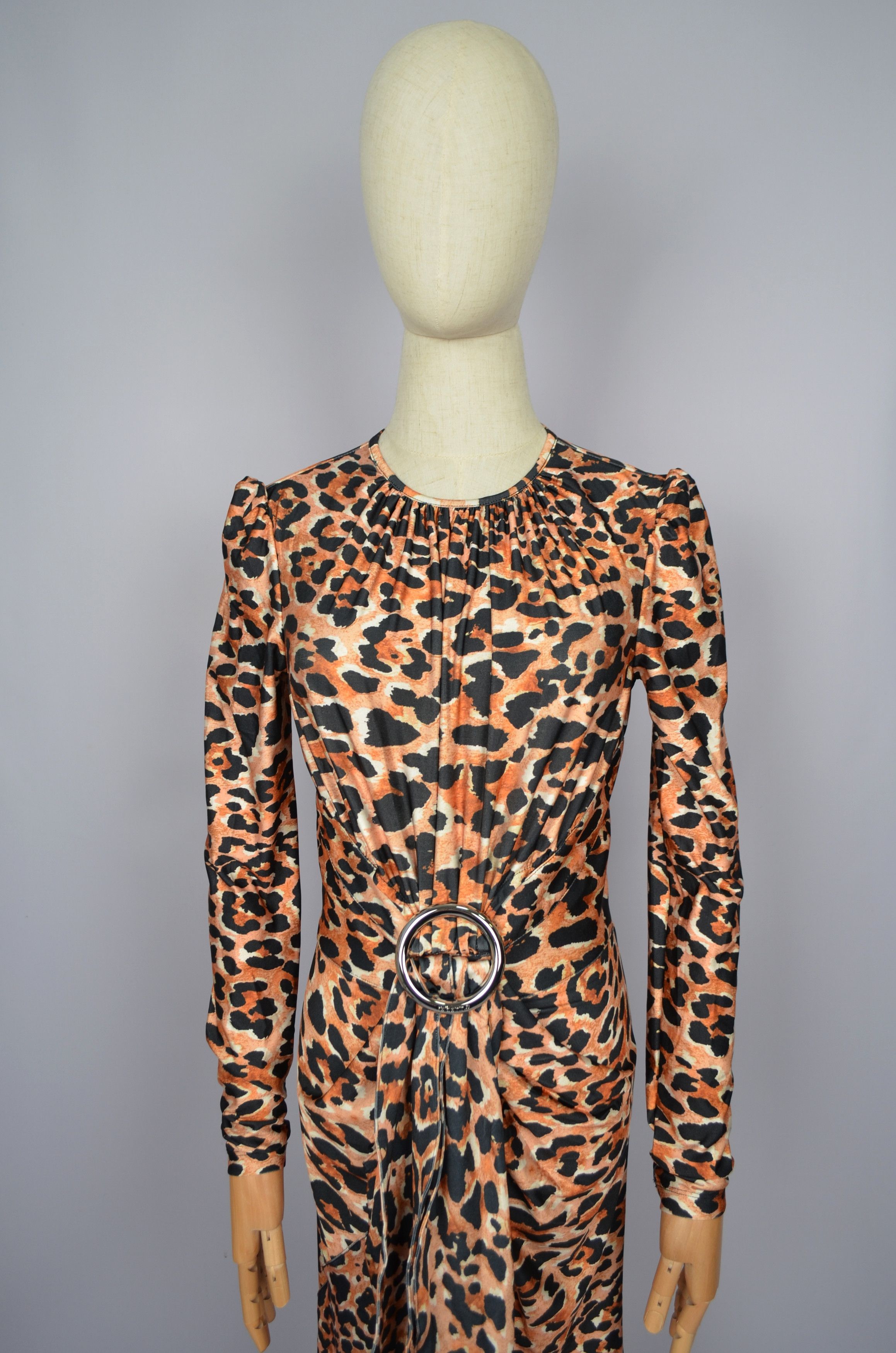 Designer × H&M × Paco Rabanne H&M x Paco Rabanne Dress Leopard Print Buckle Detail Stretch Size XS / US 0-2 / IT 36-38 - 6 Thumbnail