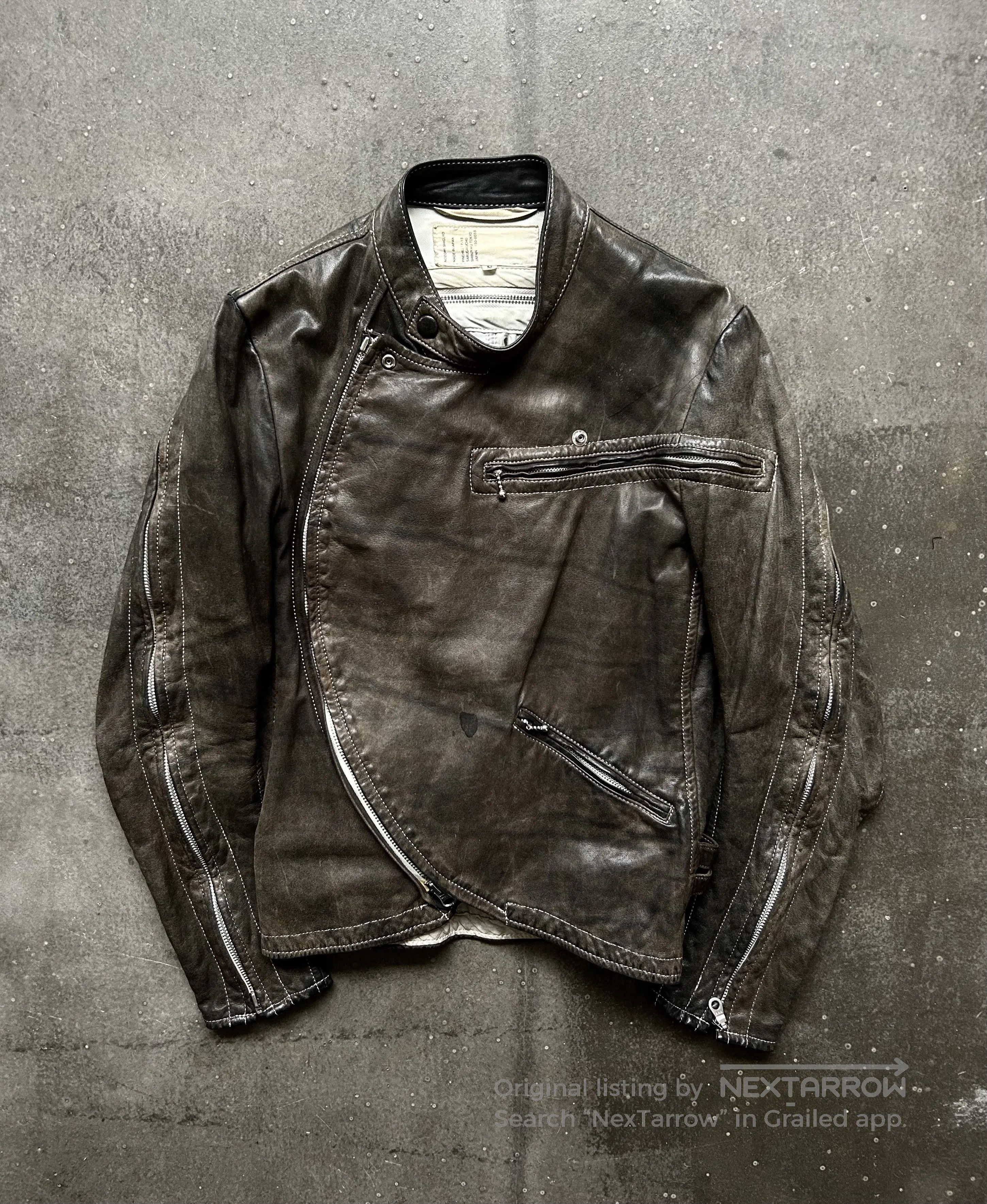 Nozomi Ishiguro unique zipper leather jacket by nozomi ishiguro. Size US M / EU 48-50 / 2 - 1 Thumbnail