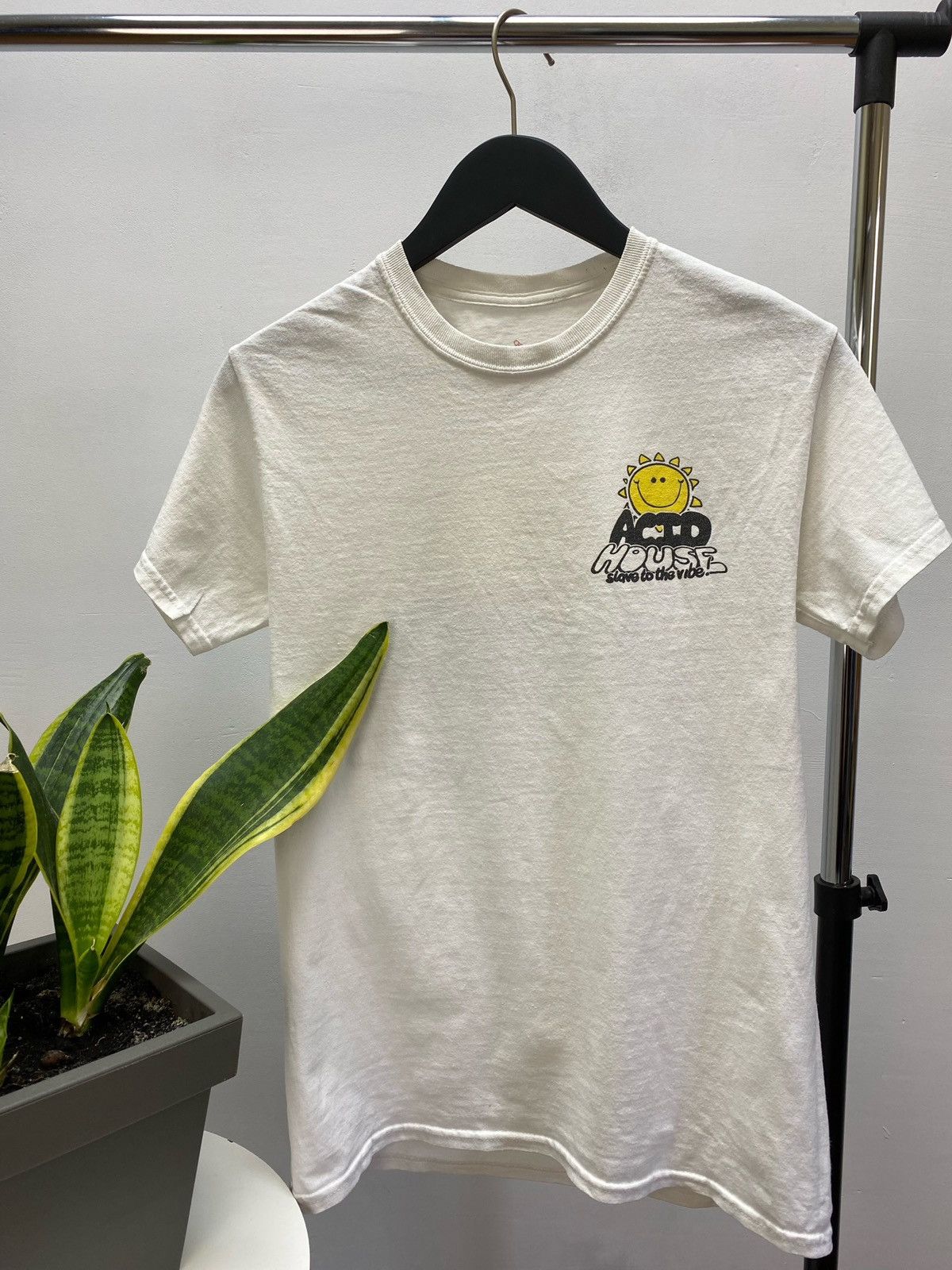 Gildan × Vintage AGCM ACID HOUSE SMILEY FACE RAVE TEE SHIRT Size US S / EU 44-46 / 1 - 7 Thumbnail
