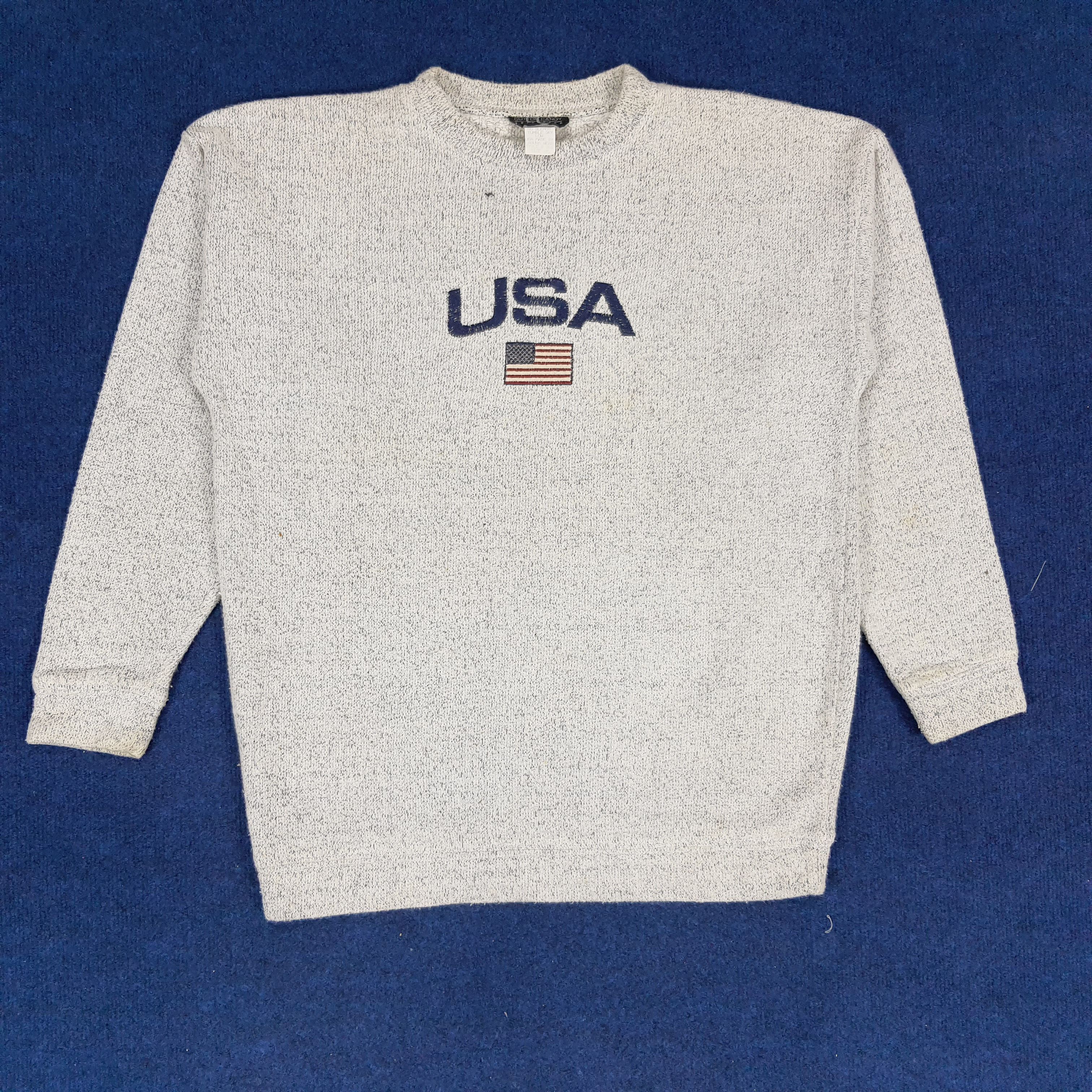 Vintage Vintage USA Flag Spell Out Embroidery Streetwear Sweatshirts Size US M / EU 48-50 / 2 - 1 Thumbnail
