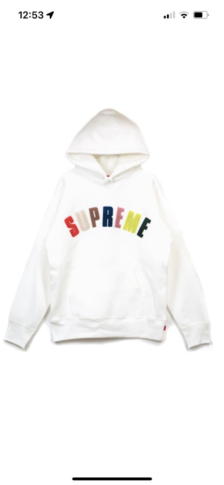 Supreme Chenille Arc Logo Hoodie | Grailed