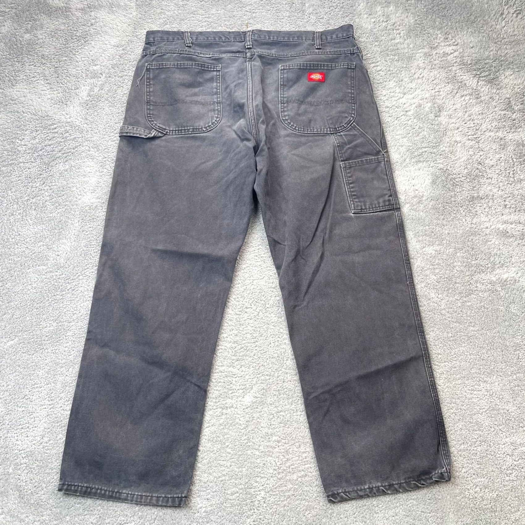 Dickies Dickies Pants Mens 40x30 Gray Denim Carpenter Cotton Workwear Utility Fade Baggy Size US 40 / EU 56 - 4 Thumbnail