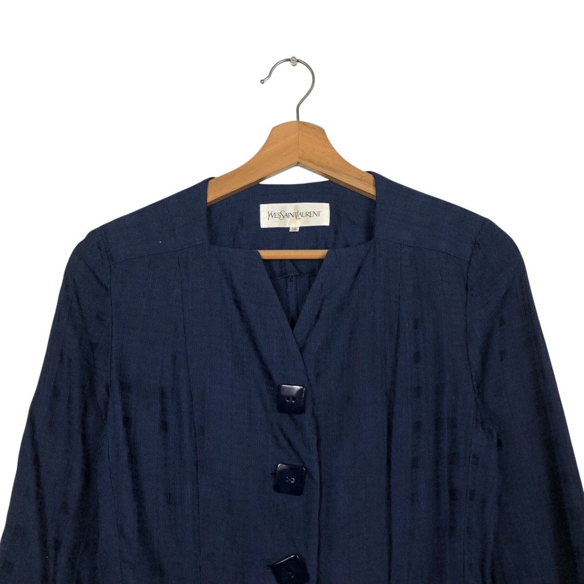 Designer × Yves Saint Laurent 📌Vintage Yves Saint Laurent Dress Rich Blue Size XS / US 0-2 / IT 36-38 - 5 Thumbnail