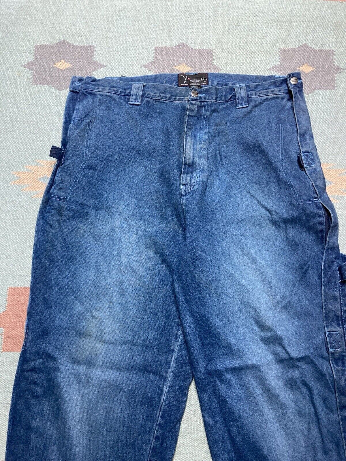 JNCO × Vintage y2k baggy jeans carpenter wide skate hip hop JNCO rave 38x32 Size US 38 / EU 54 - 6 Thumbnail